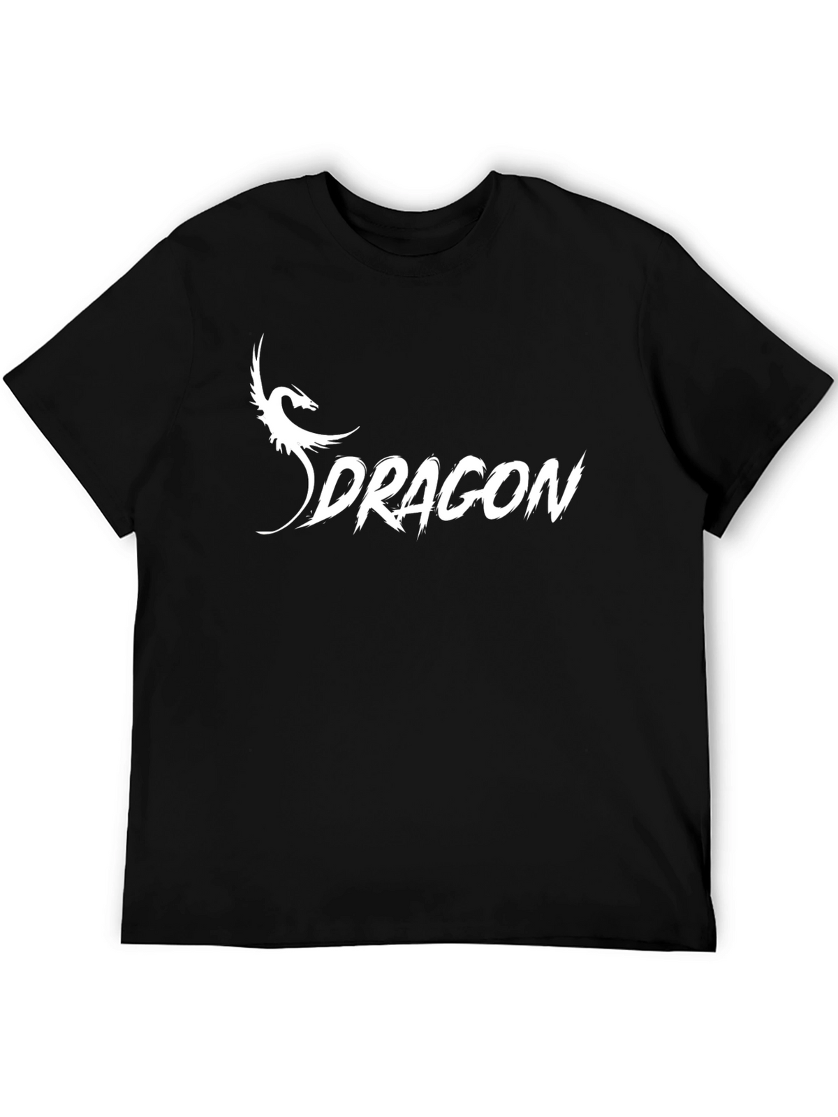 Dragon Graphic T-Shirt - Short Sleeve Black Tee
