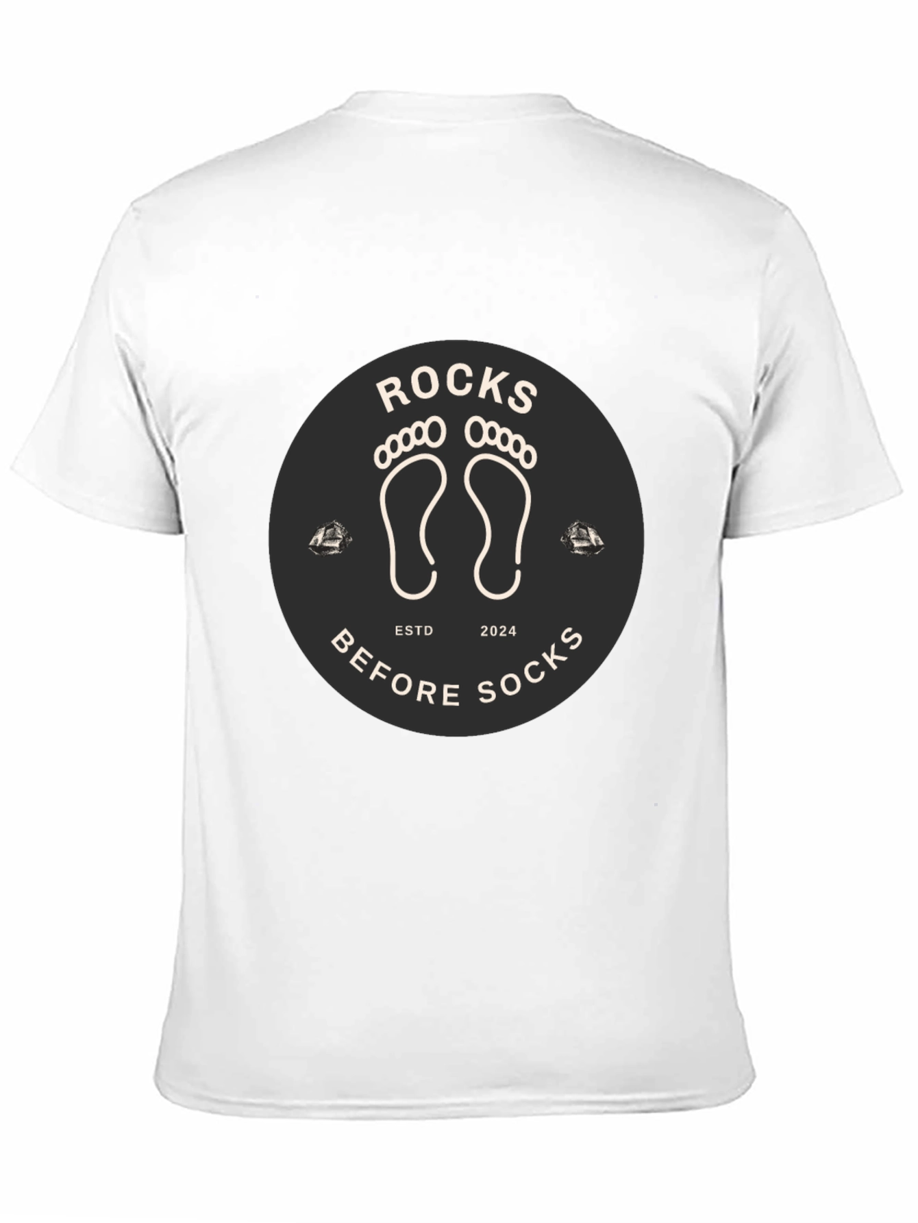 Rocks Before Socks Black Graphic Tee