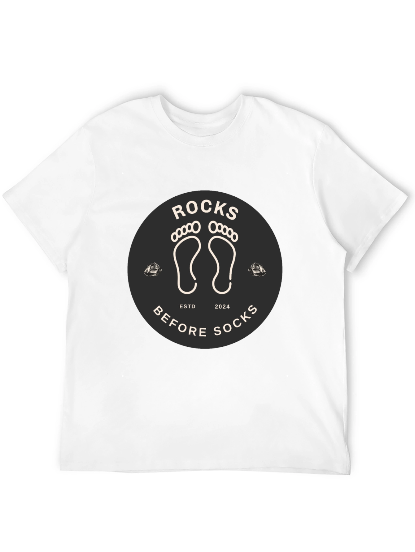 Rocks Before Socks Black Graphic Tee