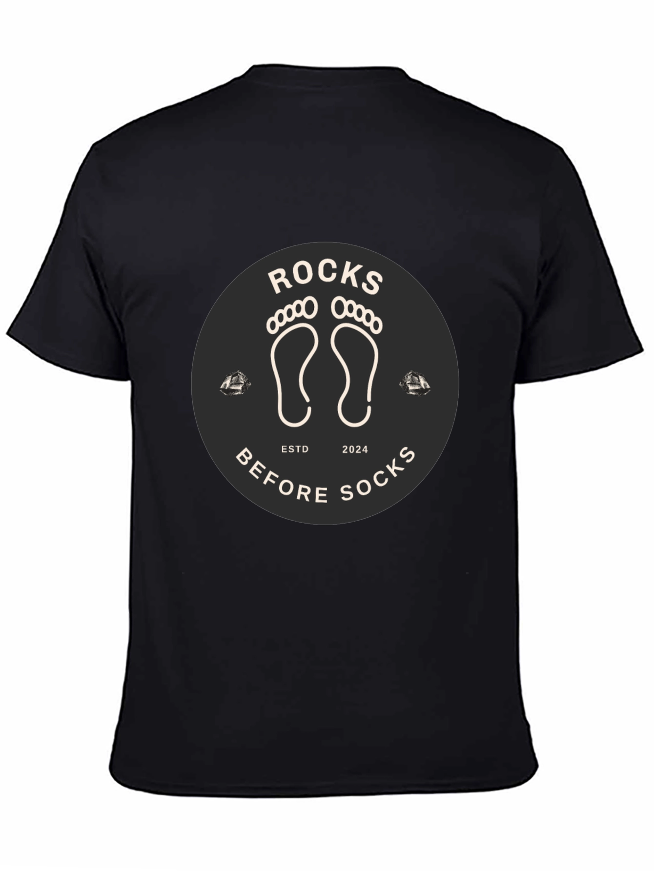 Rocks Before Socks Black Graphic Tee