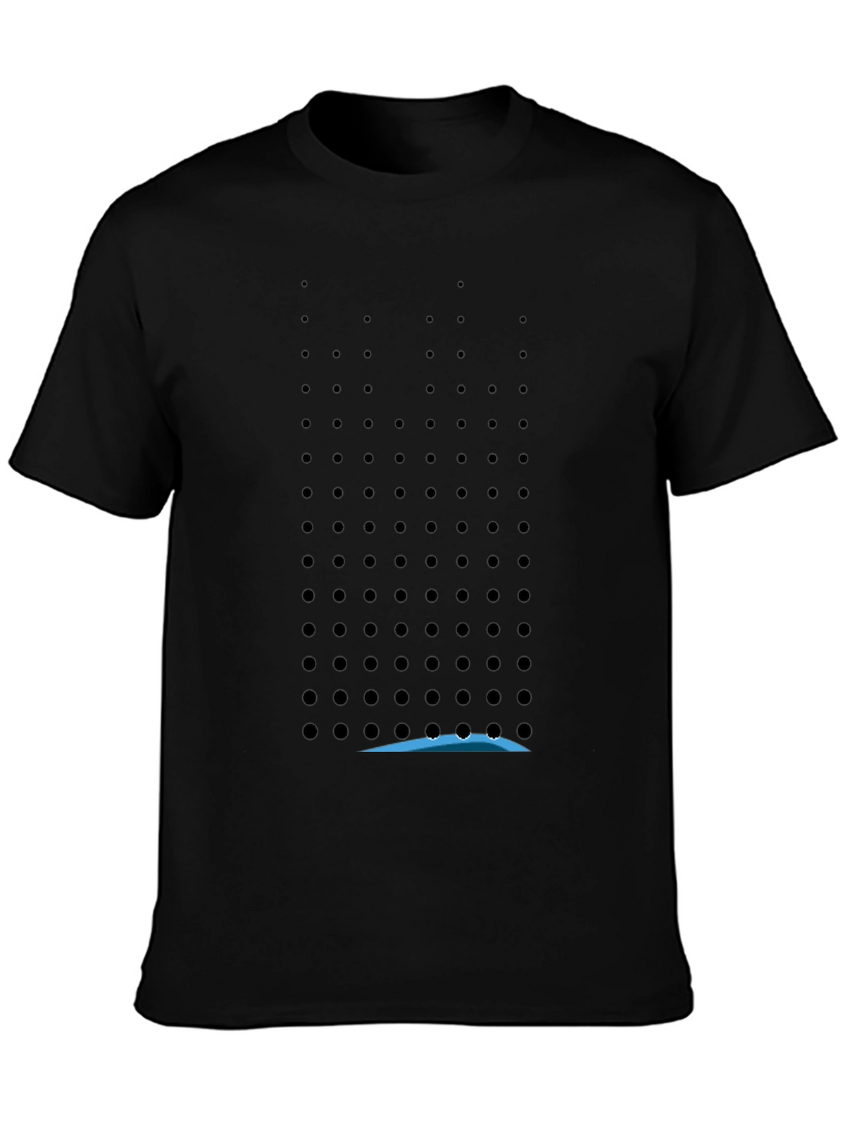 Modern Black T-Shirt with Geometric Dot Pattern
