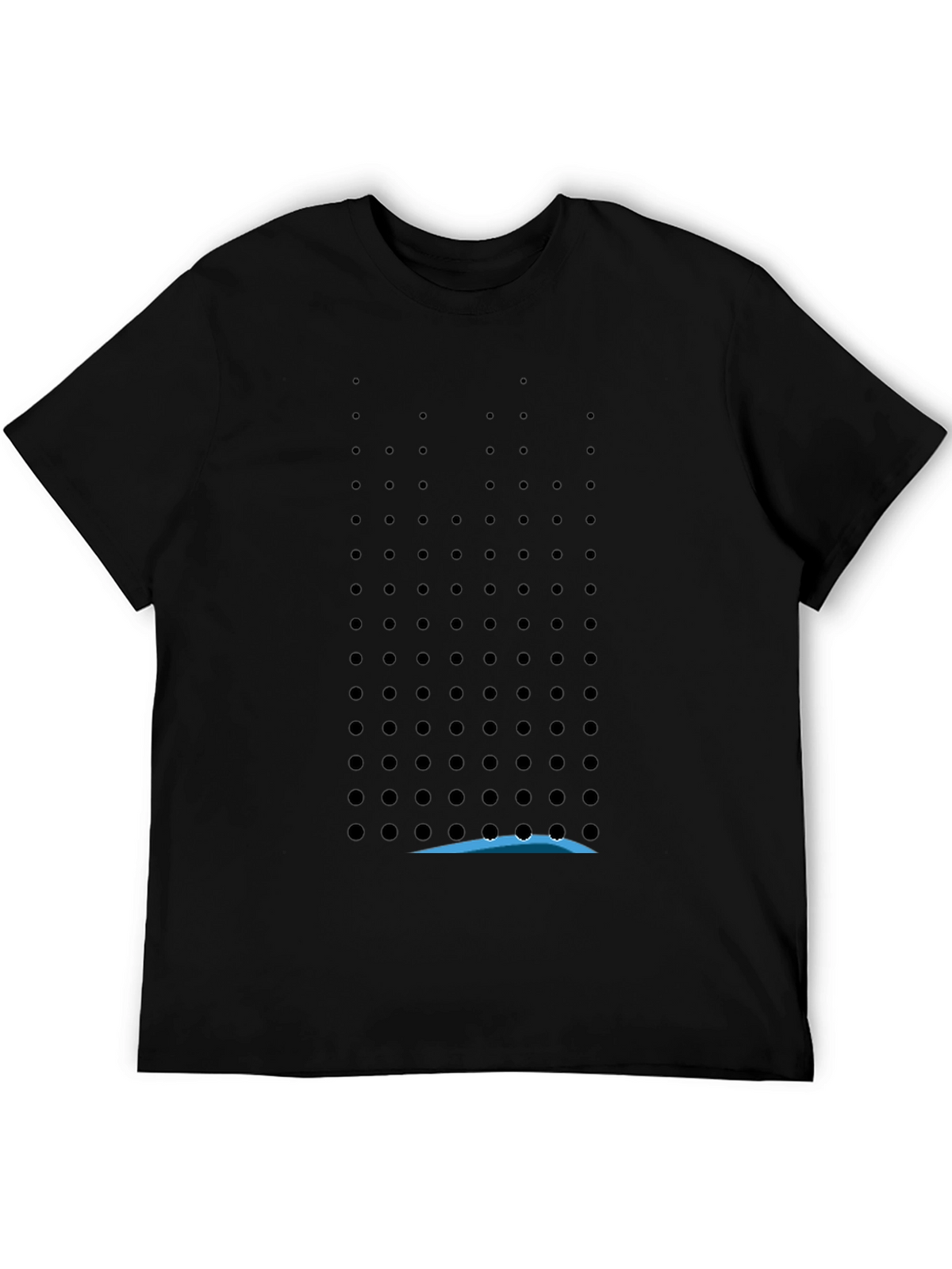 Modern Black T-Shirt with Geometric Dot Pattern