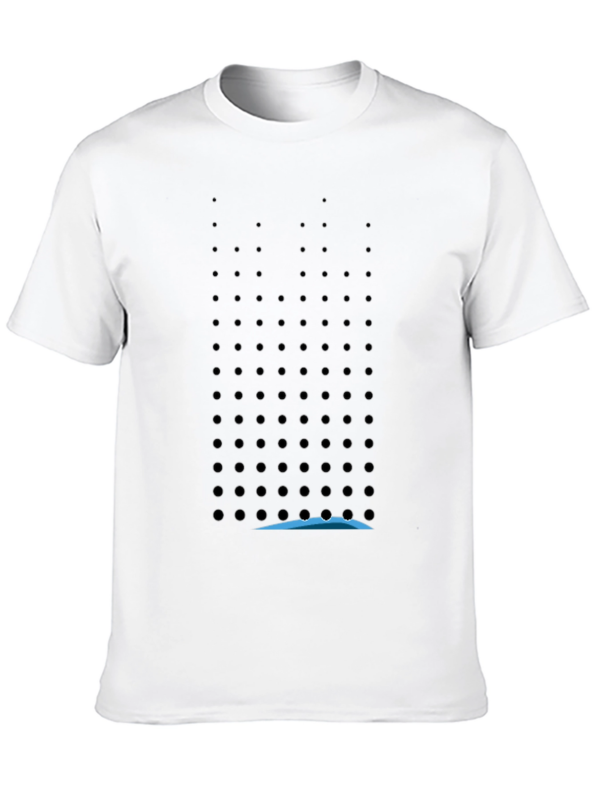 Modern Black T-Shirt with Geometric Dot Pattern