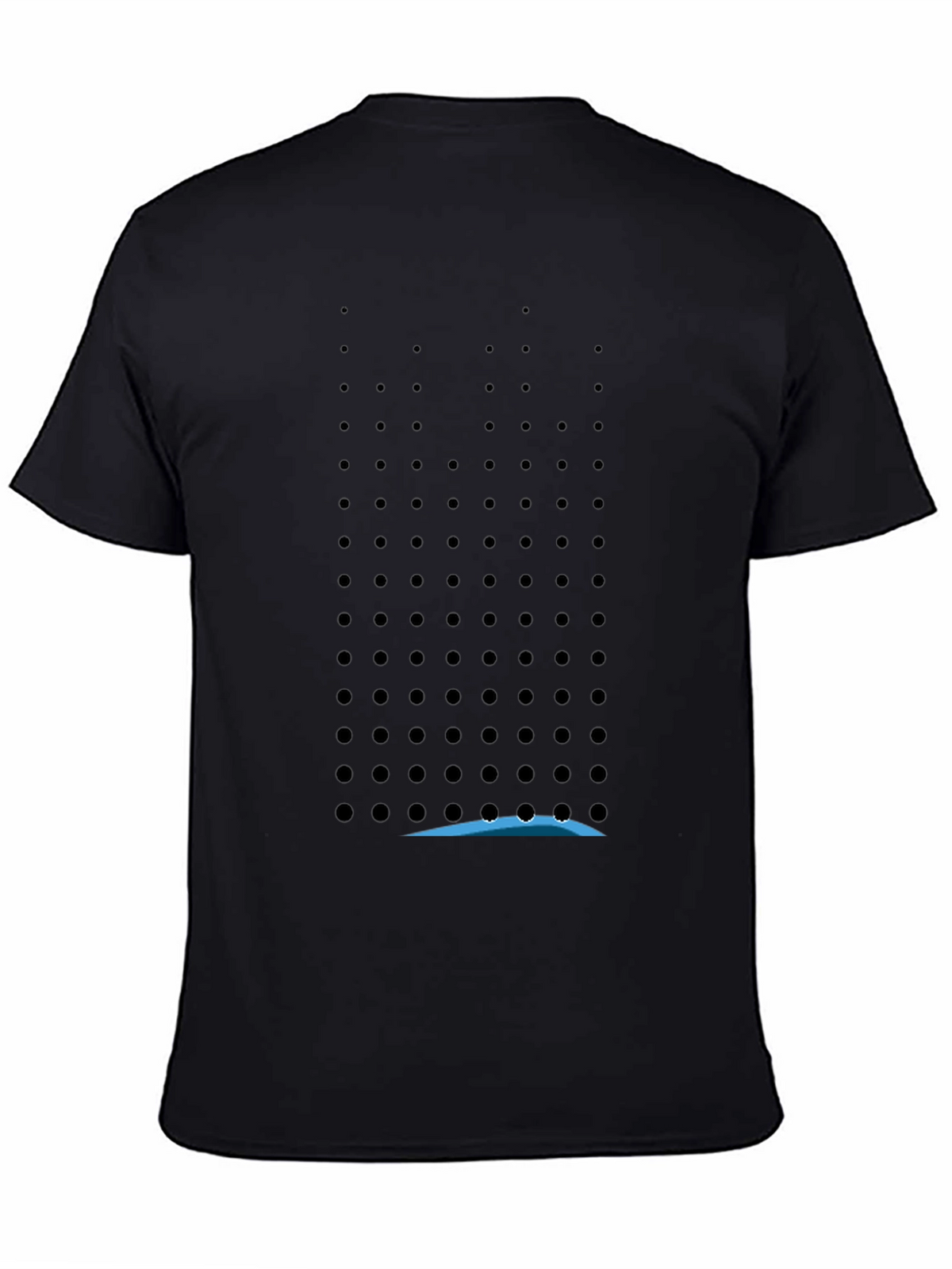 Modern Black T-Shirt with Geometric Dot Pattern