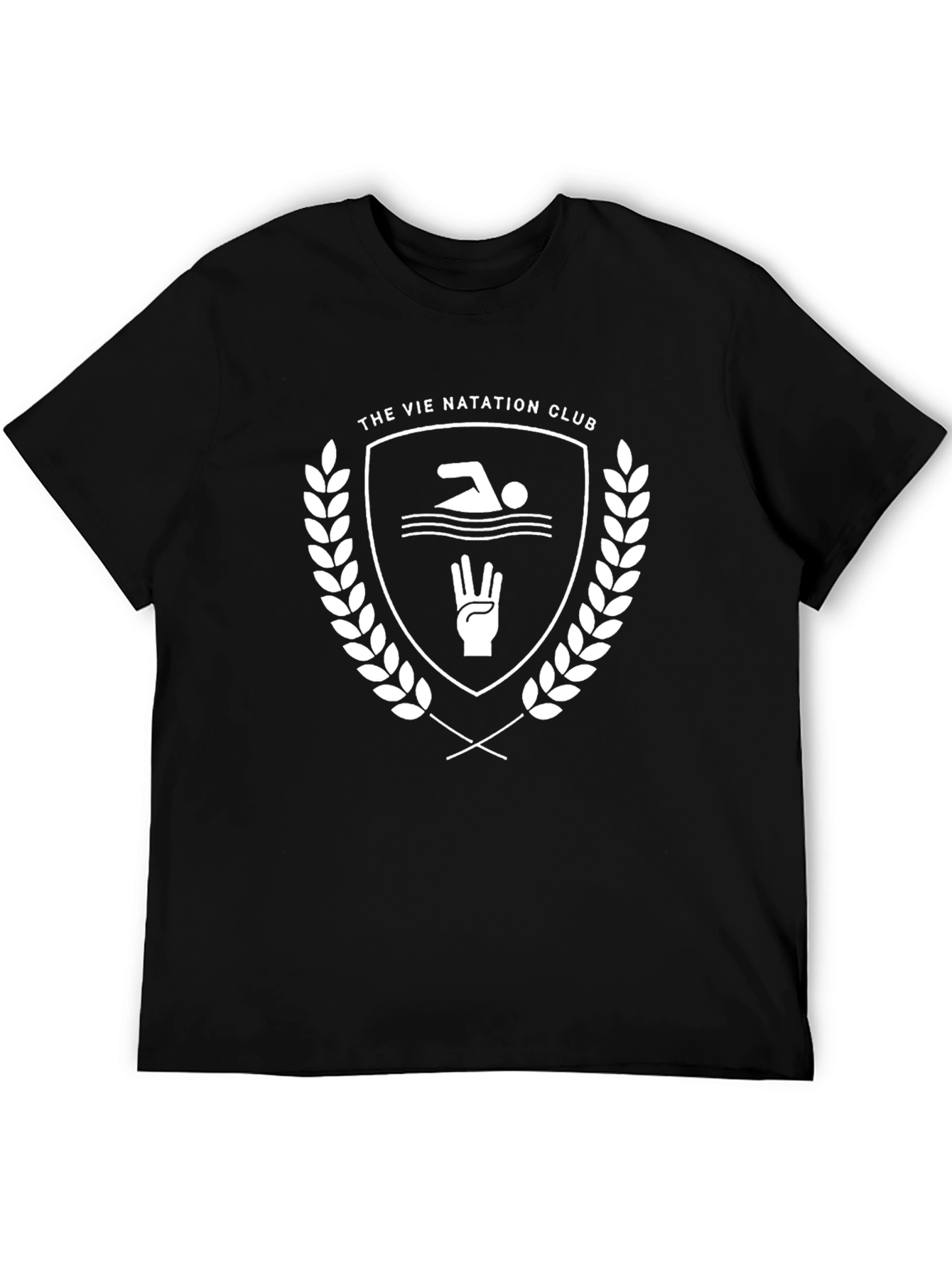 The Vie Natation Club T-Shirt - Black