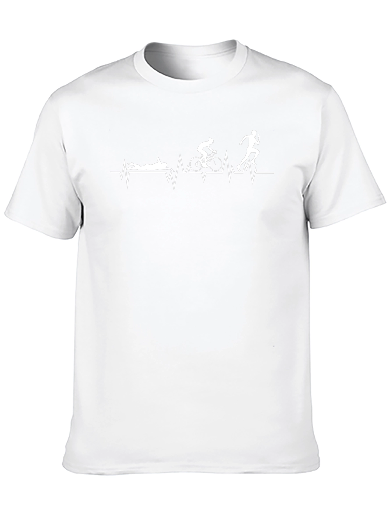 Triathlon Heartbeat T-Shirt: Swim Bike Run