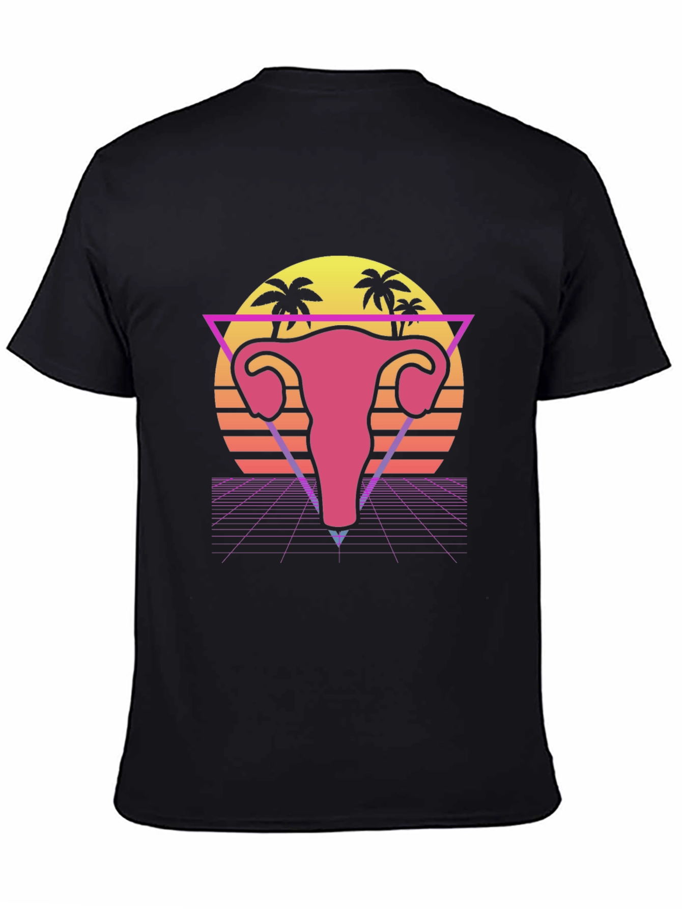 Retro Uterus T-Shirt - Synthwave Graphic Tee