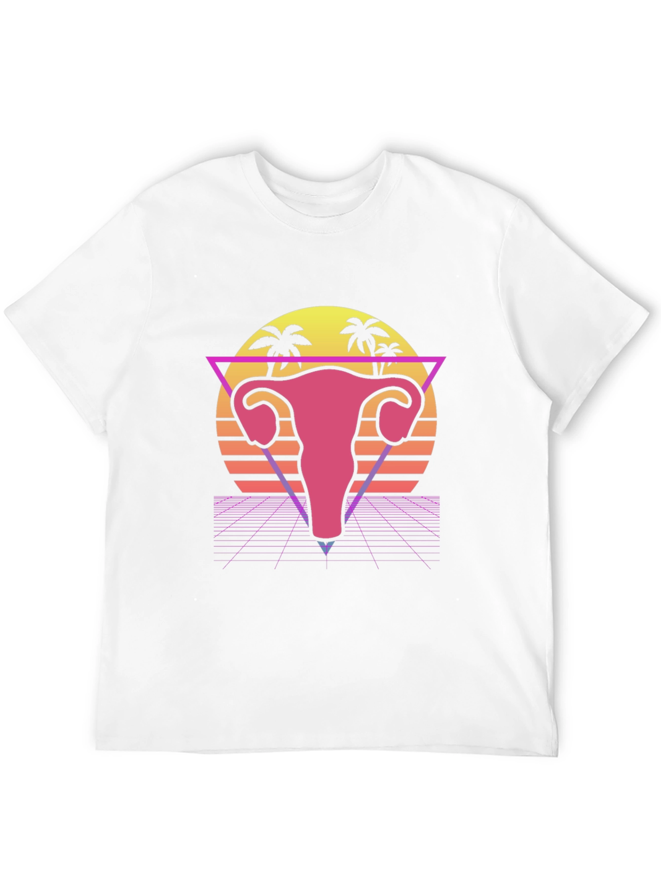 Retro Uterus T-Shirt - Synthwave Graphic Tee
