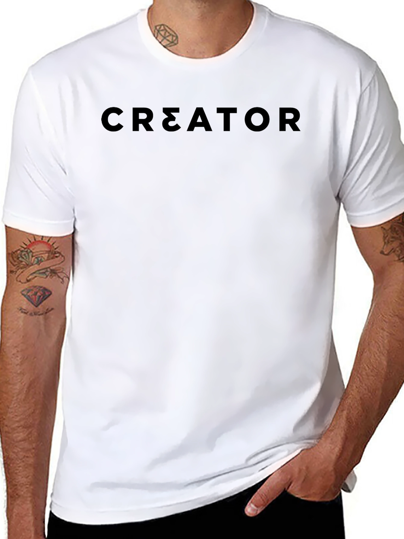 Creator Black T-Shirt - Minimalist Design