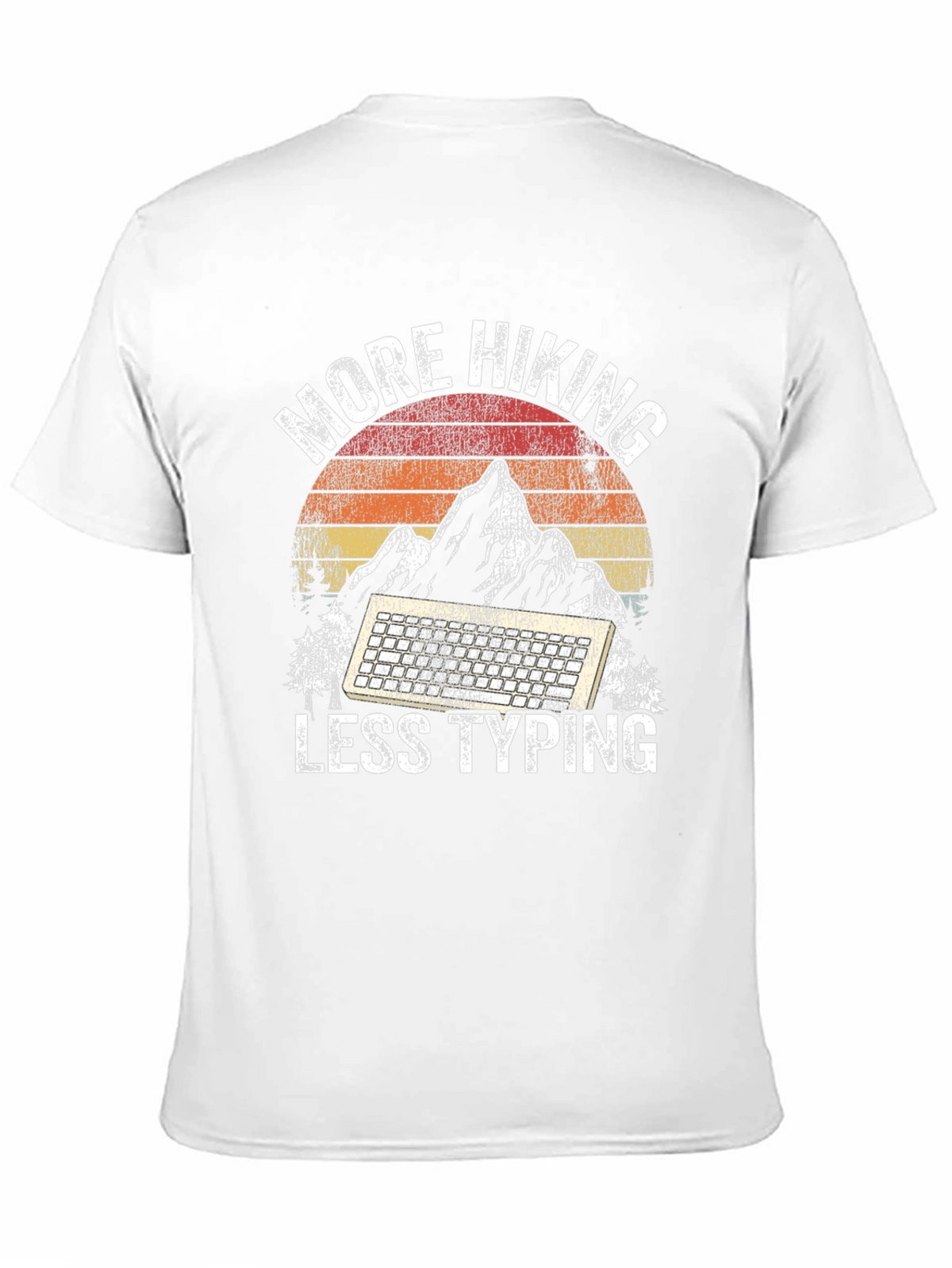 More Hiking Less Typing Graphic Tee