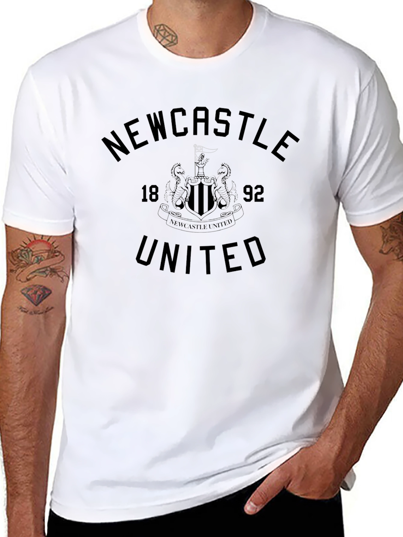 Newcastle United Black Graphic T-Shirt
