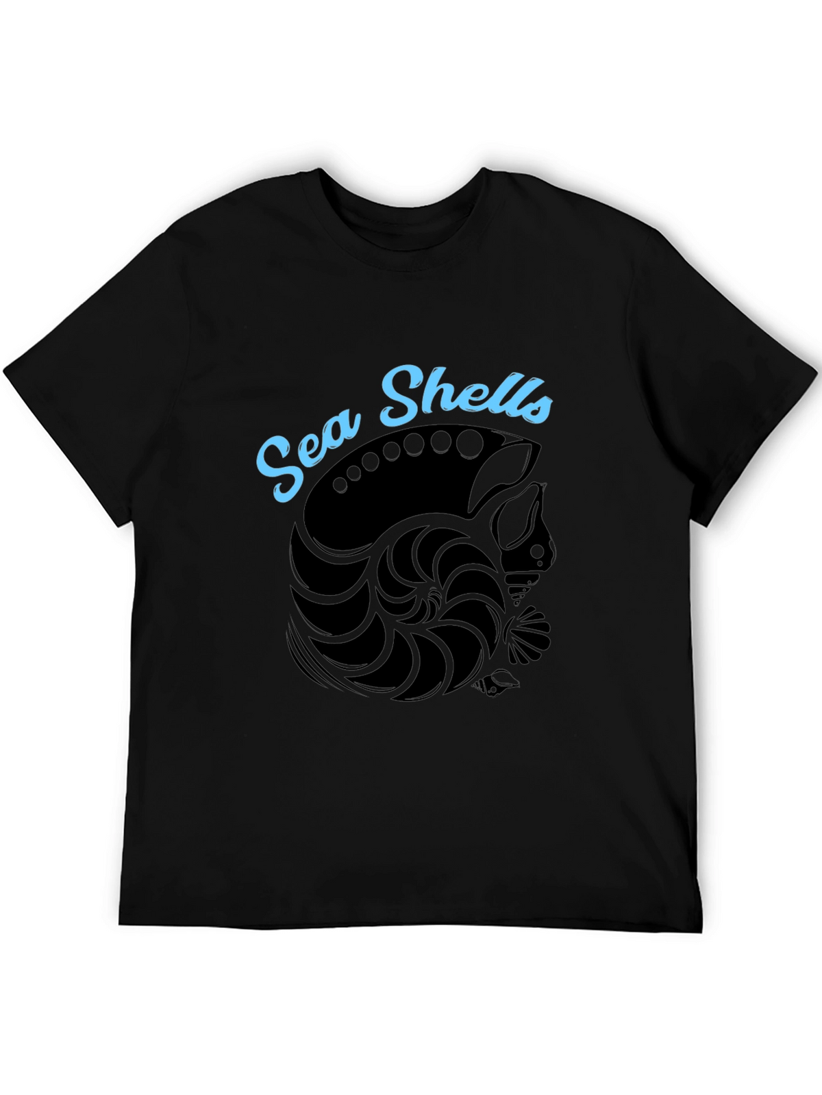 Sea Shells Graphic T-Shirt - Black