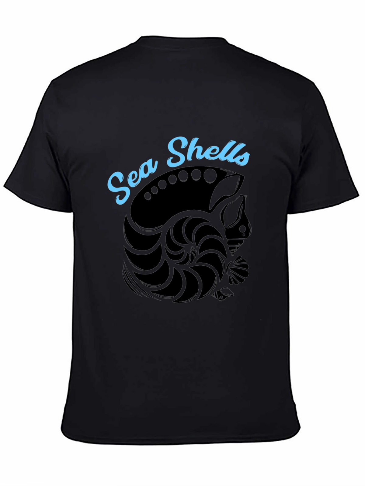 Sea Shells Graphic T-Shirt - Black