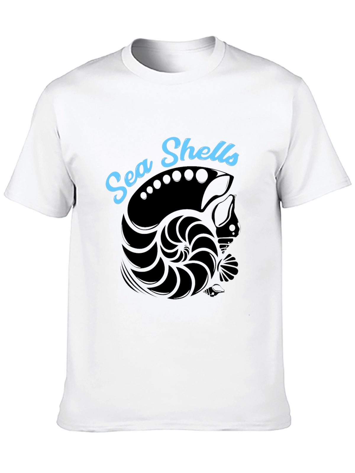 Sea Shells Graphic T-Shirt - Black