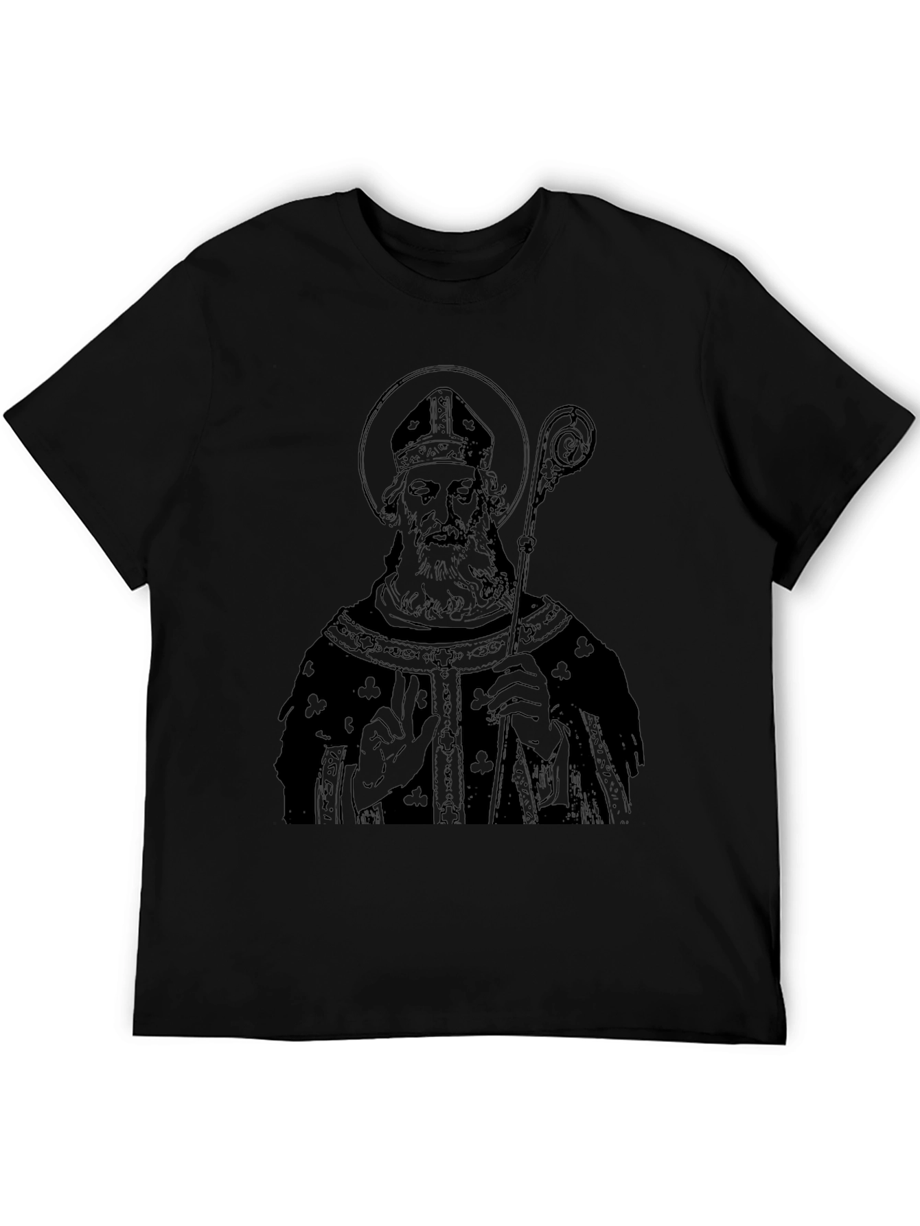 Saint Patricks Day Mens Black Graphic T-Shirt