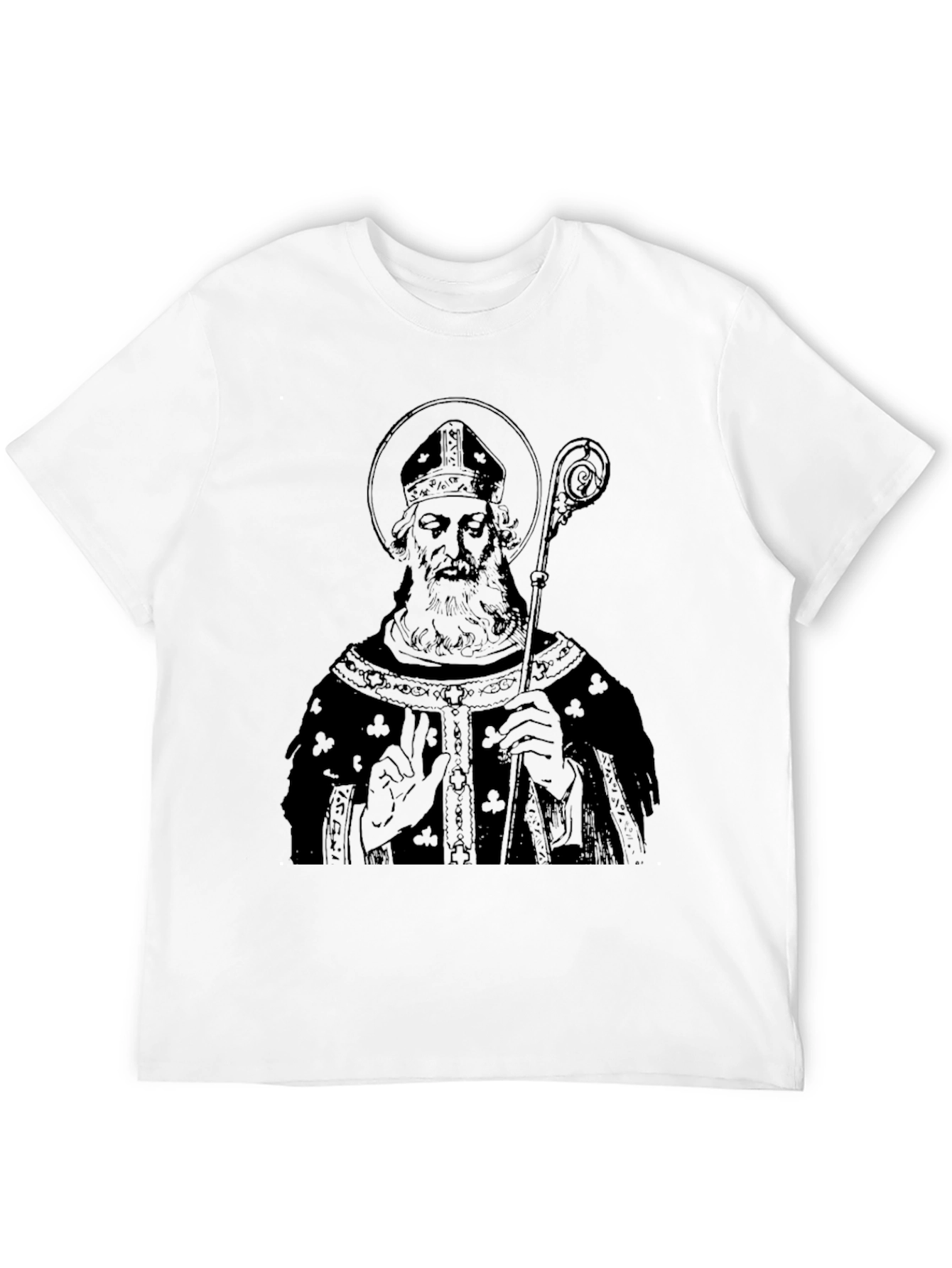 Saint Patricks Day Mens Black Graphic T-Shirt