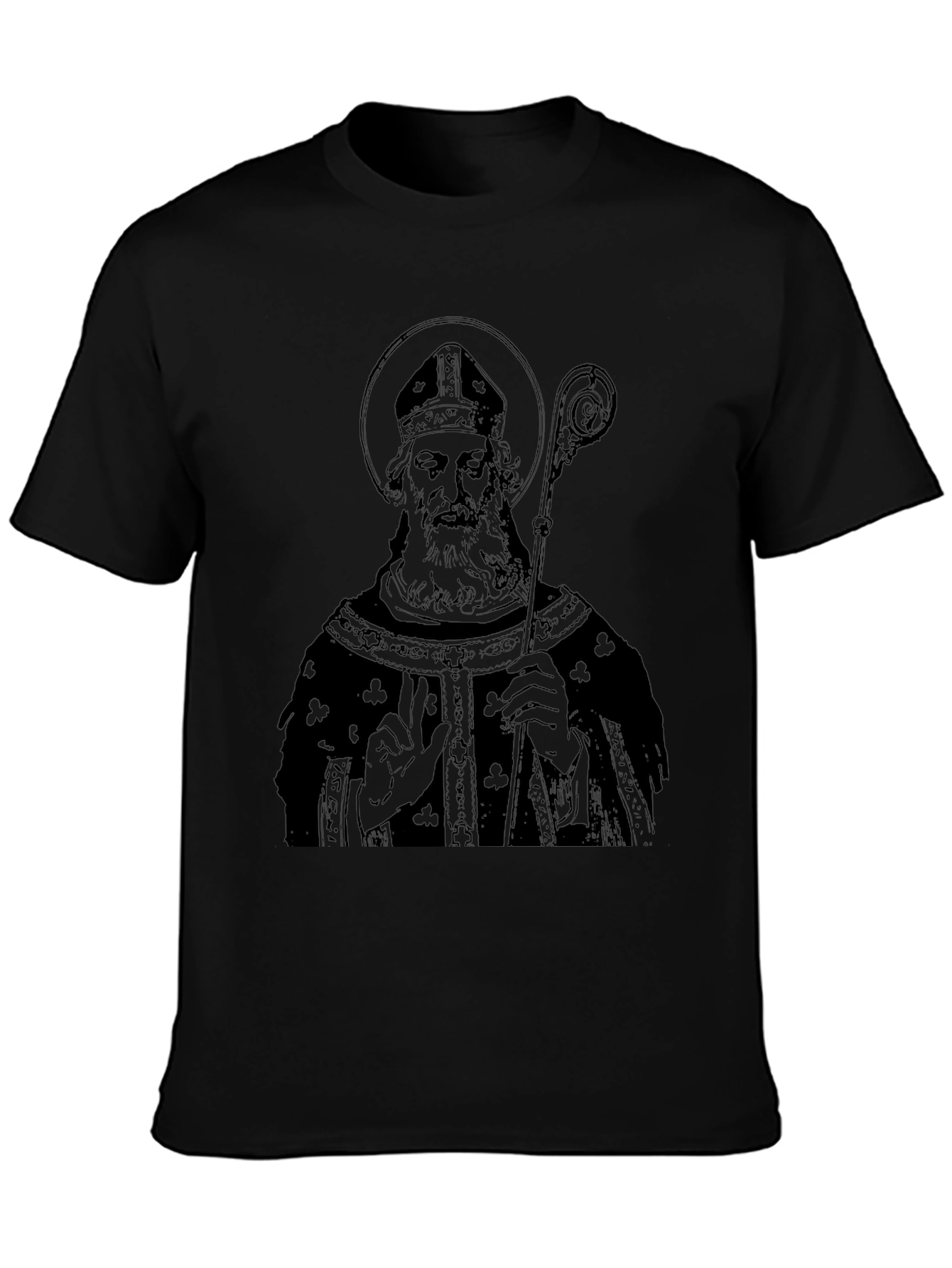 Saint Patricks Day Mens Black Graphic T-Shirt