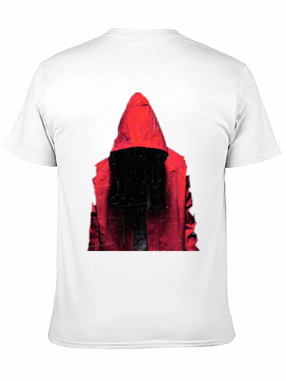 Hooded Figure Graphic T-Shirt - Mens Black Tee