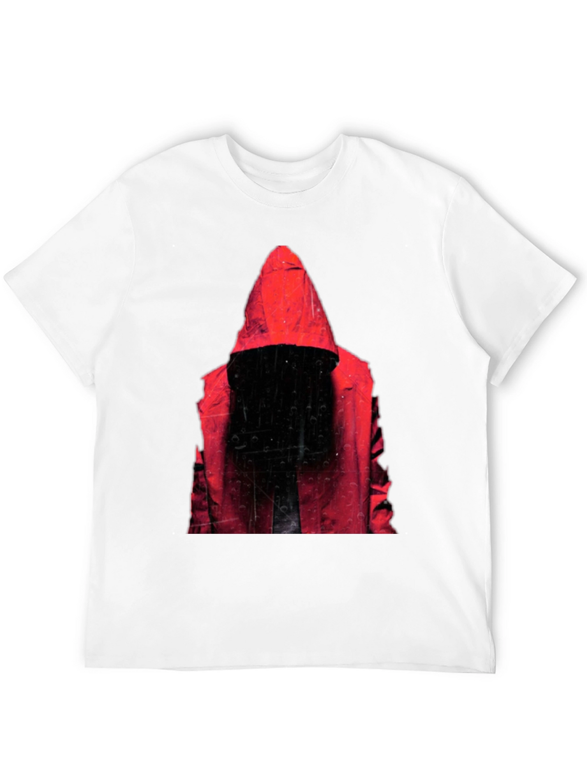 Hooded Figure Graphic T-Shirt - Mens Black Tee