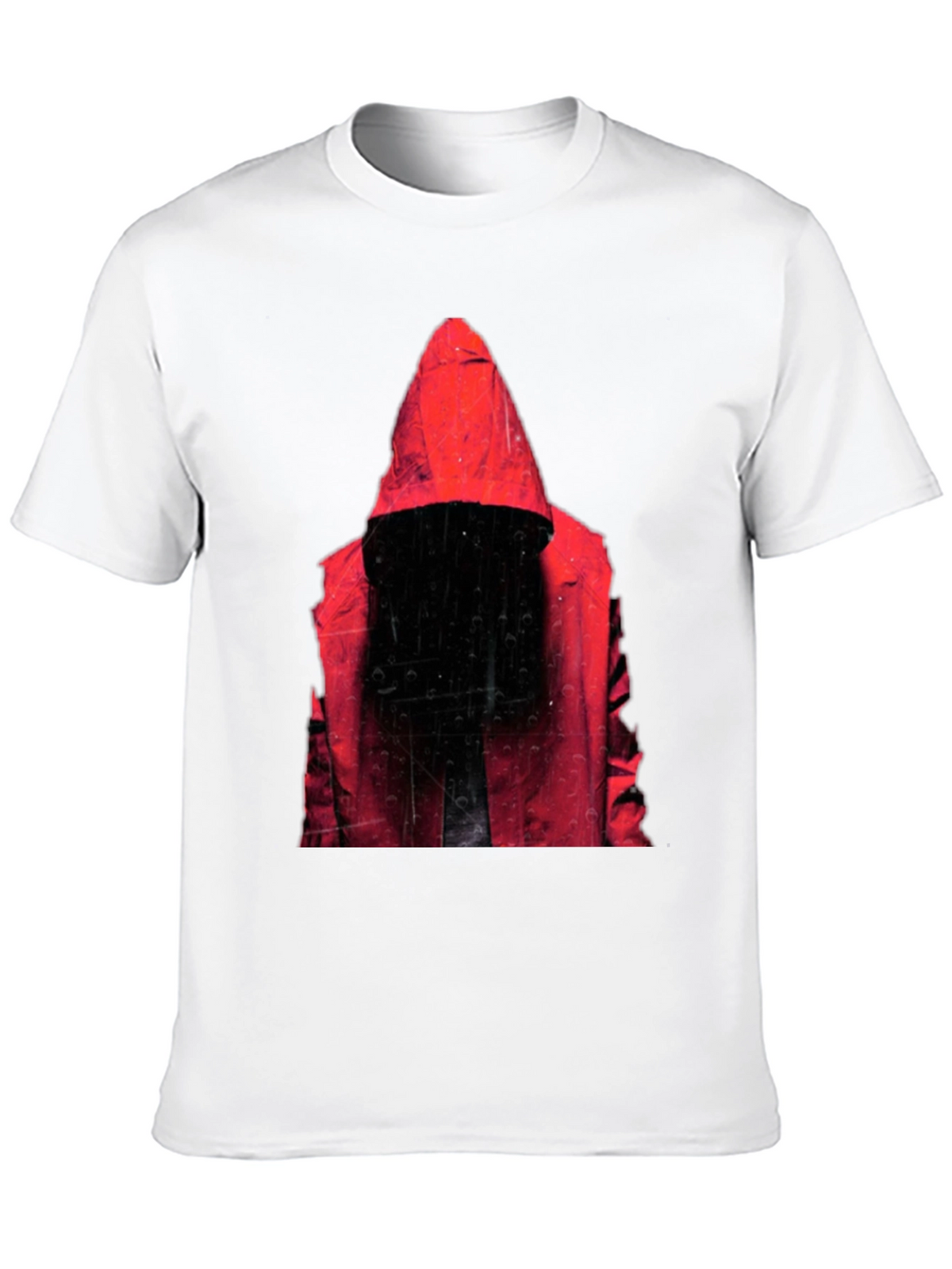 Hooded Figure Graphic T-Shirt - Mens Black Tee