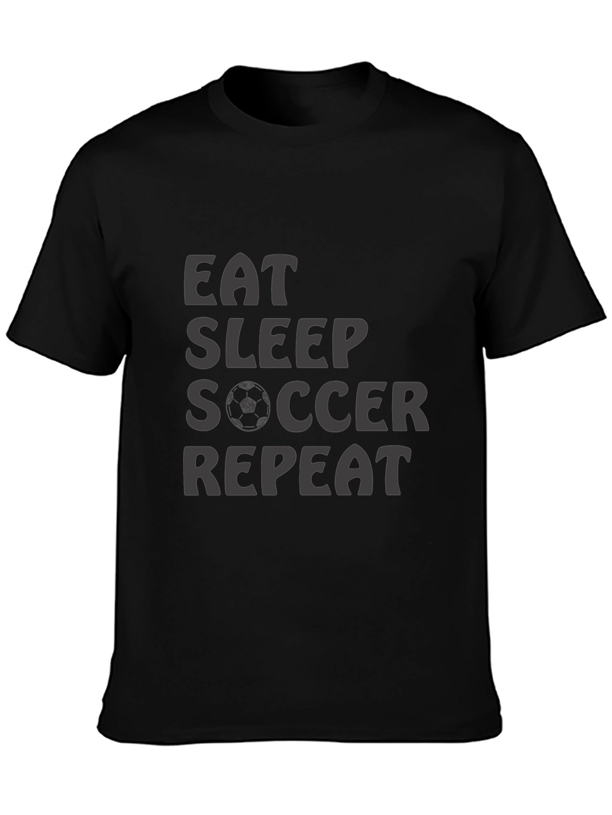 Eat Sleep Soccer Repeat T-Shirt - Black