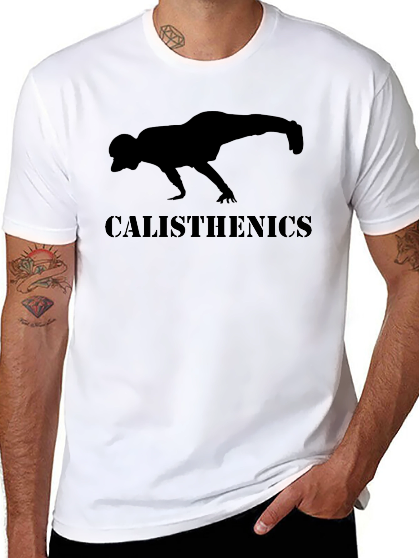 Calisthenics Handstand Graphic Tee - Black