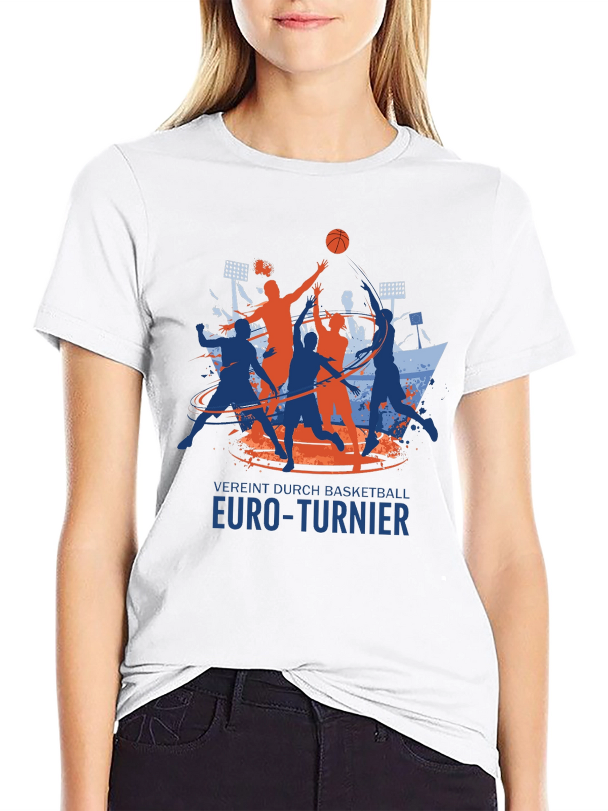 Basketball Euro-Turnier Black T-Shirt