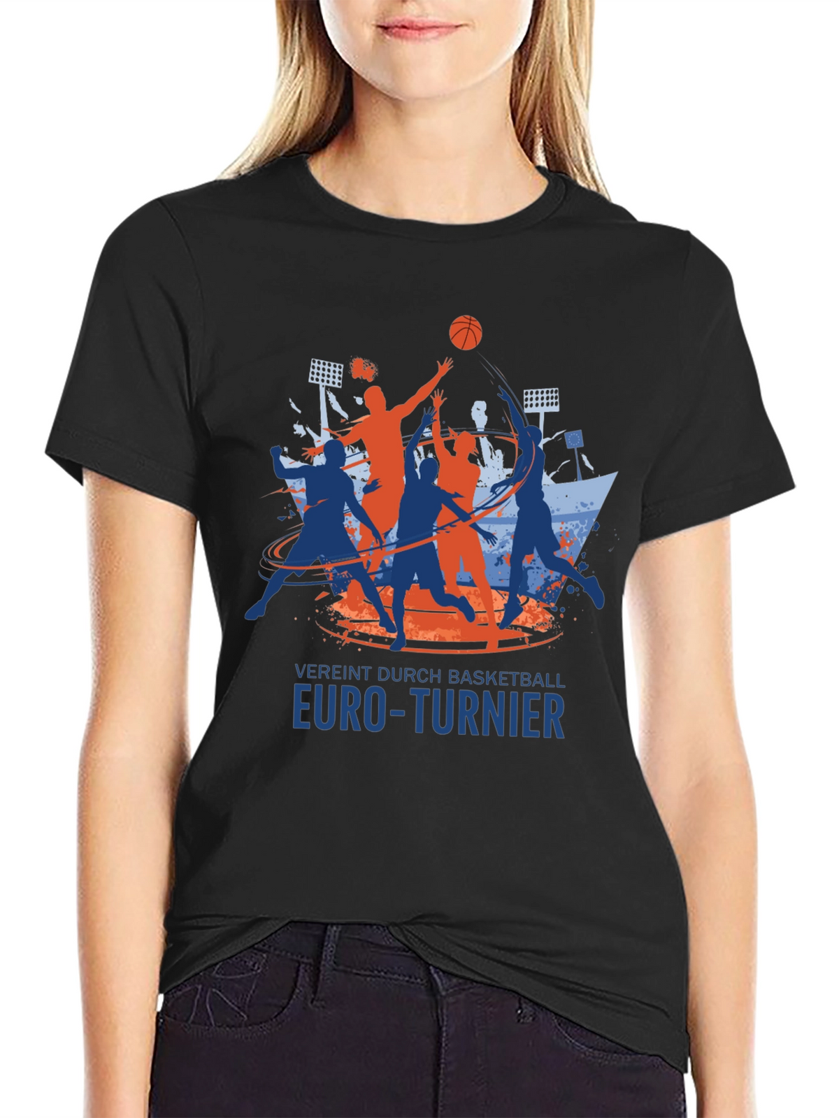 Basketball Euro-Turnier Black T-Shirt