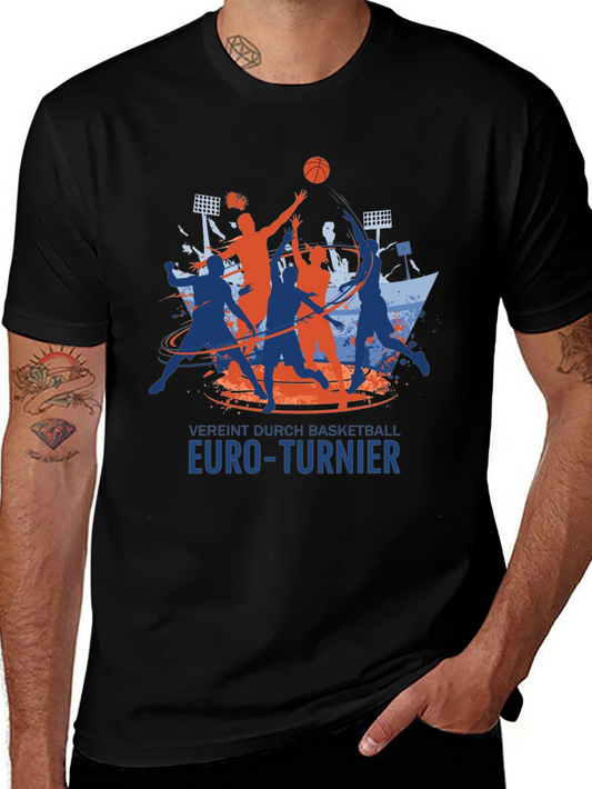 Basketball Euro-Turnier Black T-Shirt