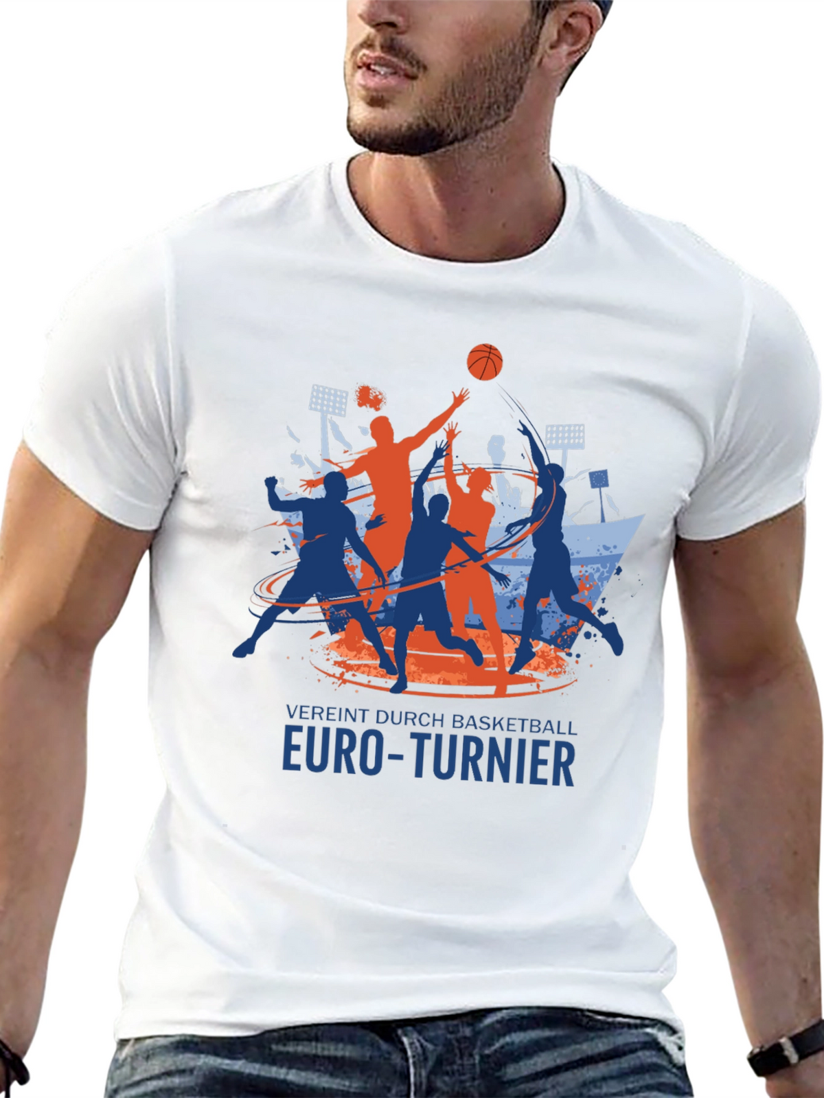 Basketball Euro-Turnier Black T-Shirt
