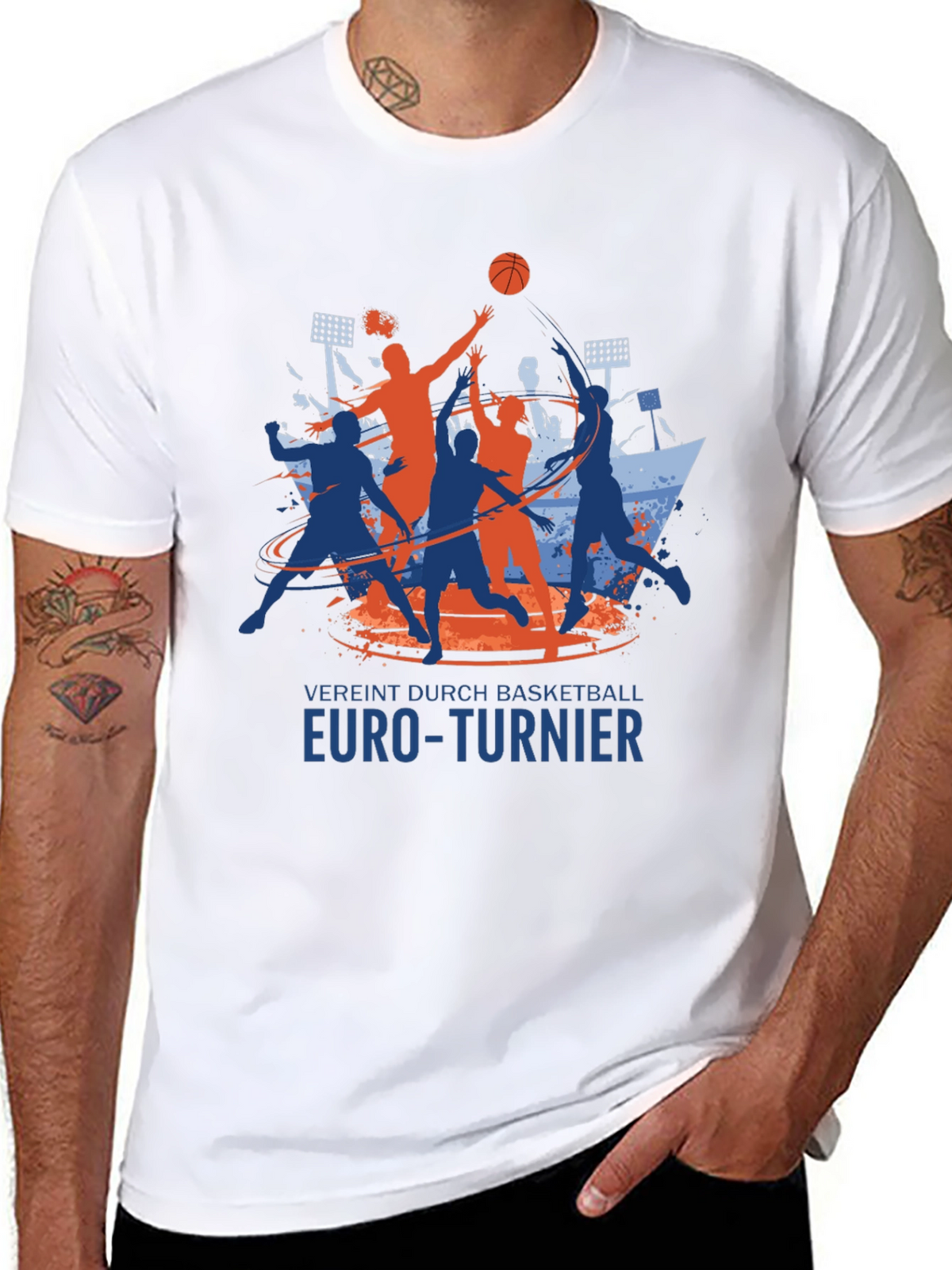 Basketball Euro-Turnier Black T-Shirt