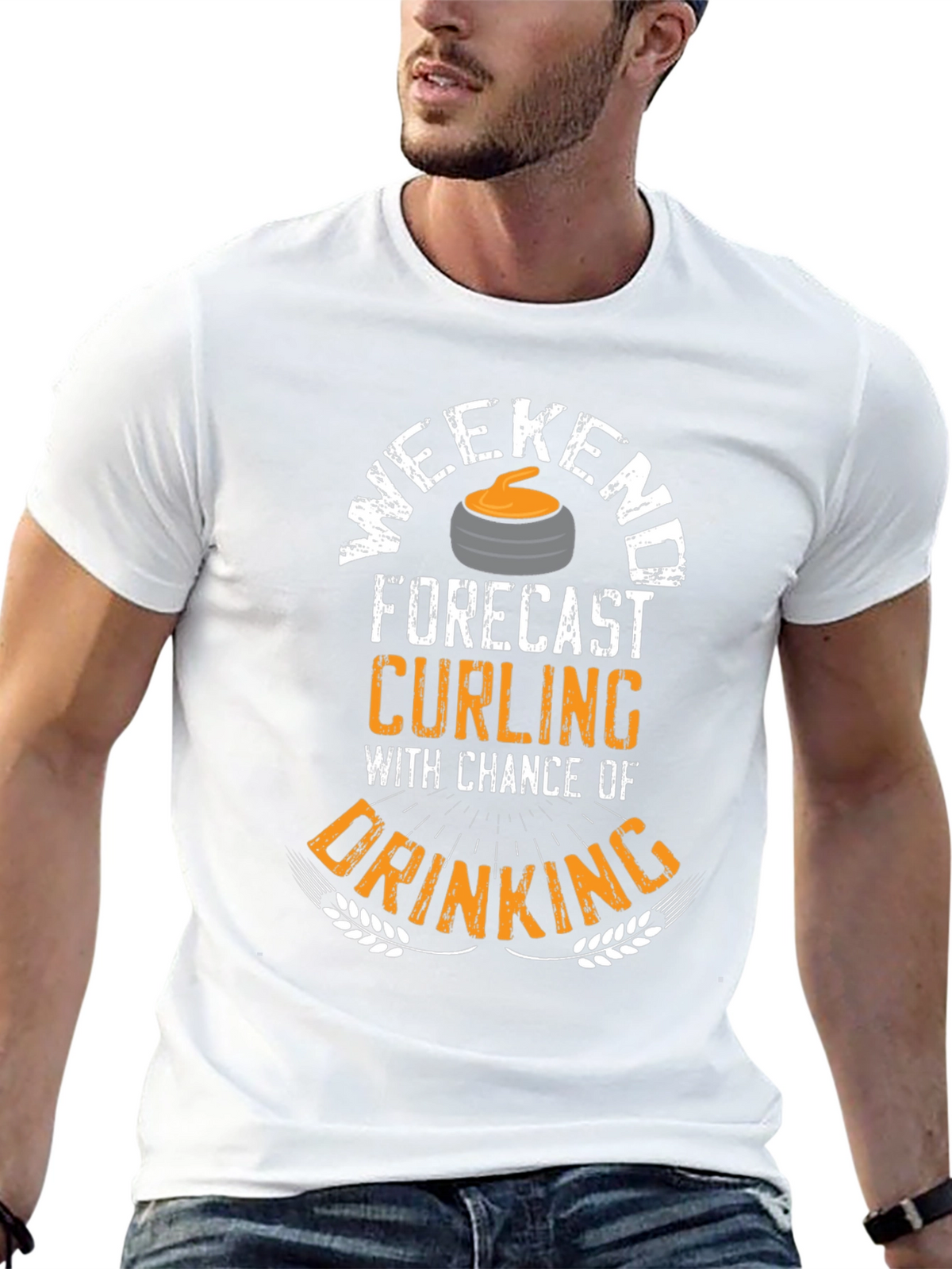 Weekend Curling & Drinking Graphic T-Shirt
