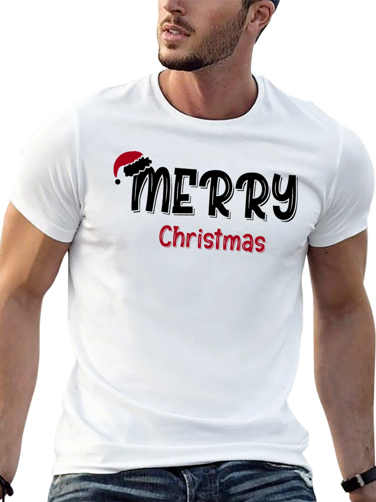 Merry Christmas Graphic Tee - Holiday Festive T-Shirt