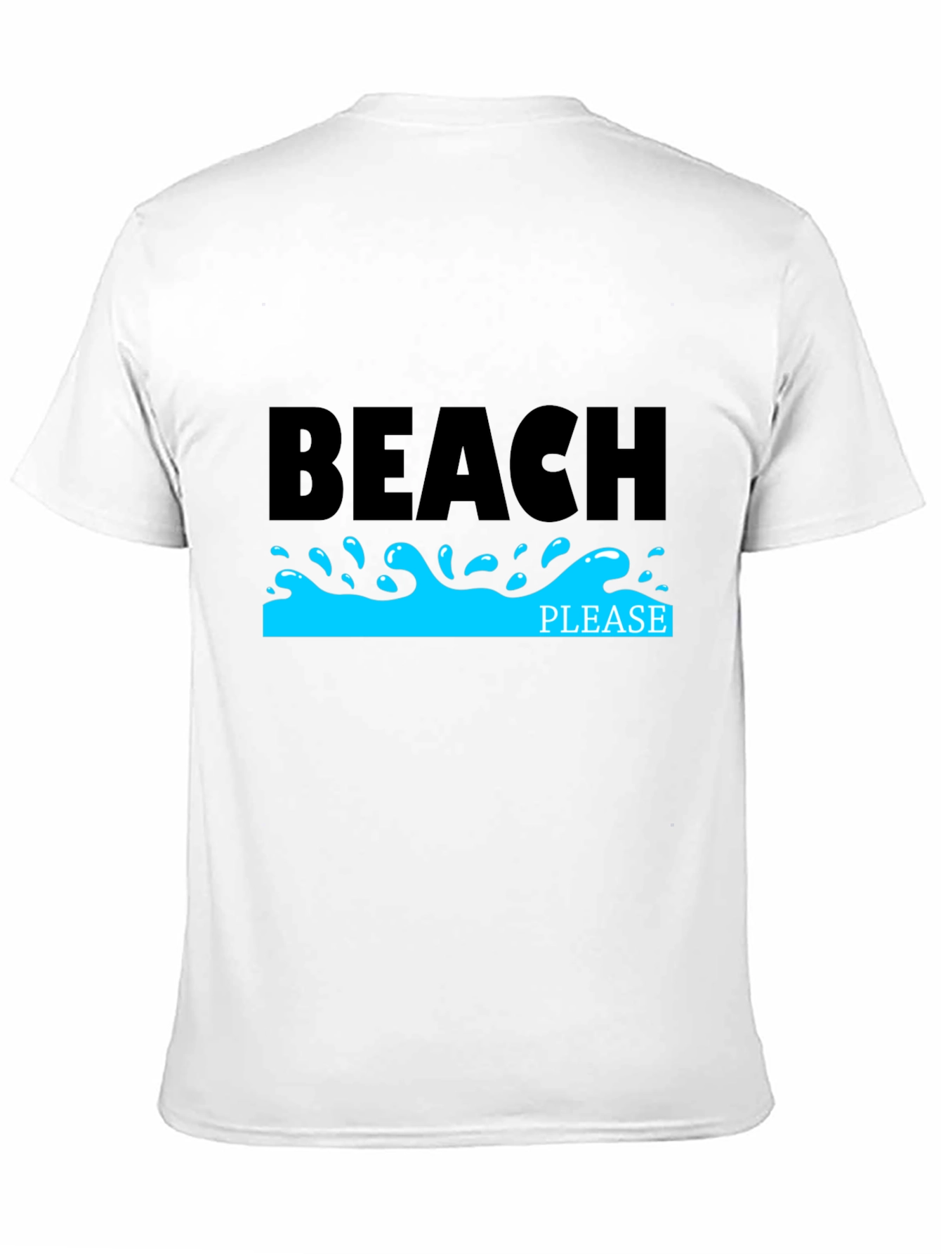 Beach Please Black T-Shirt