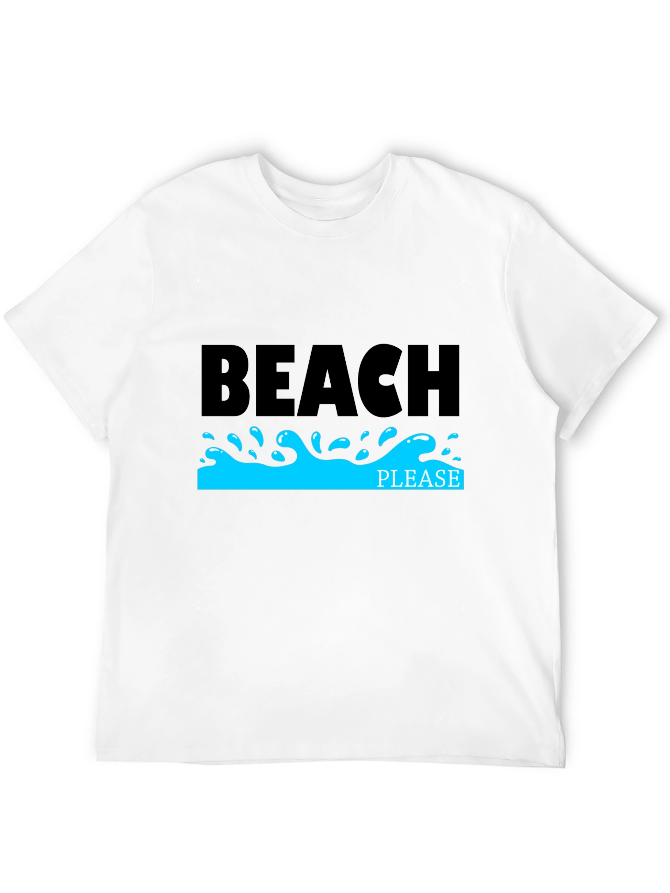 Beach Please Black T-Shirt