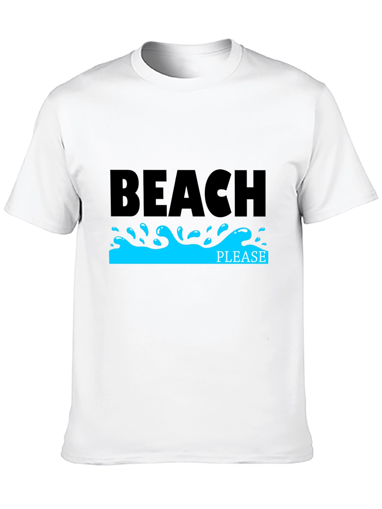 Beach Please Black T-Shirt