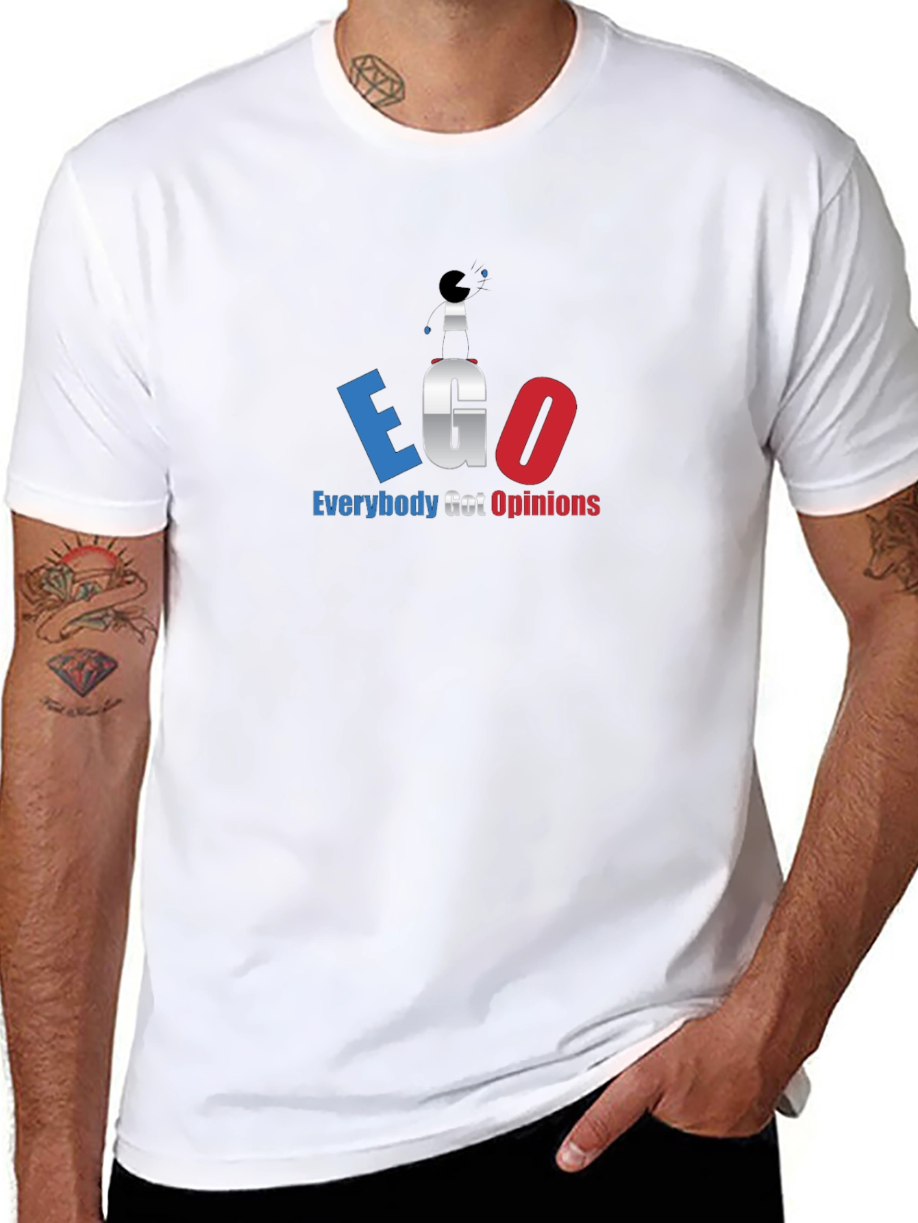 EGO Everybody Got Opinions T-Shirt - Black