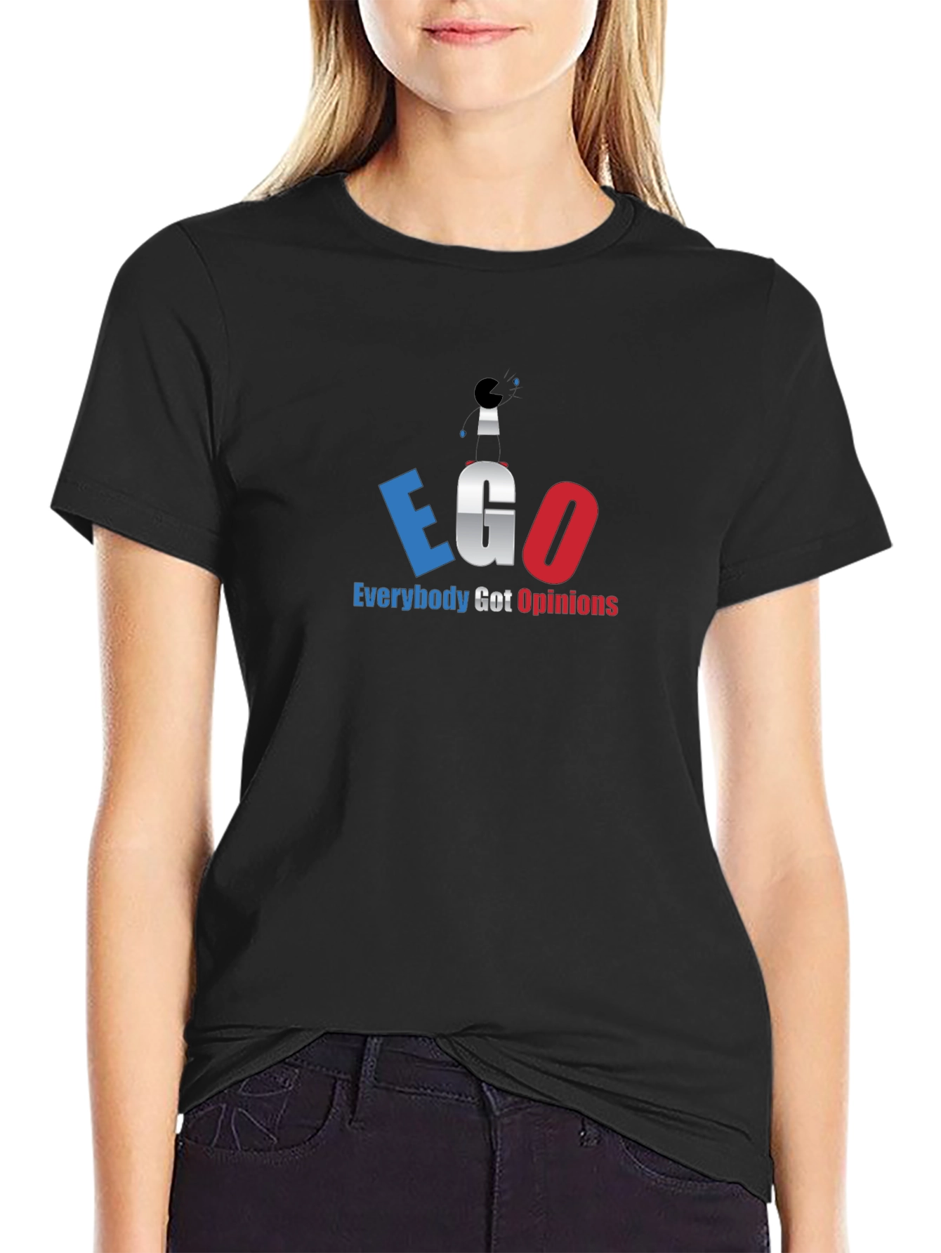 EGO Everybody Got Opinions T-Shirt - Black