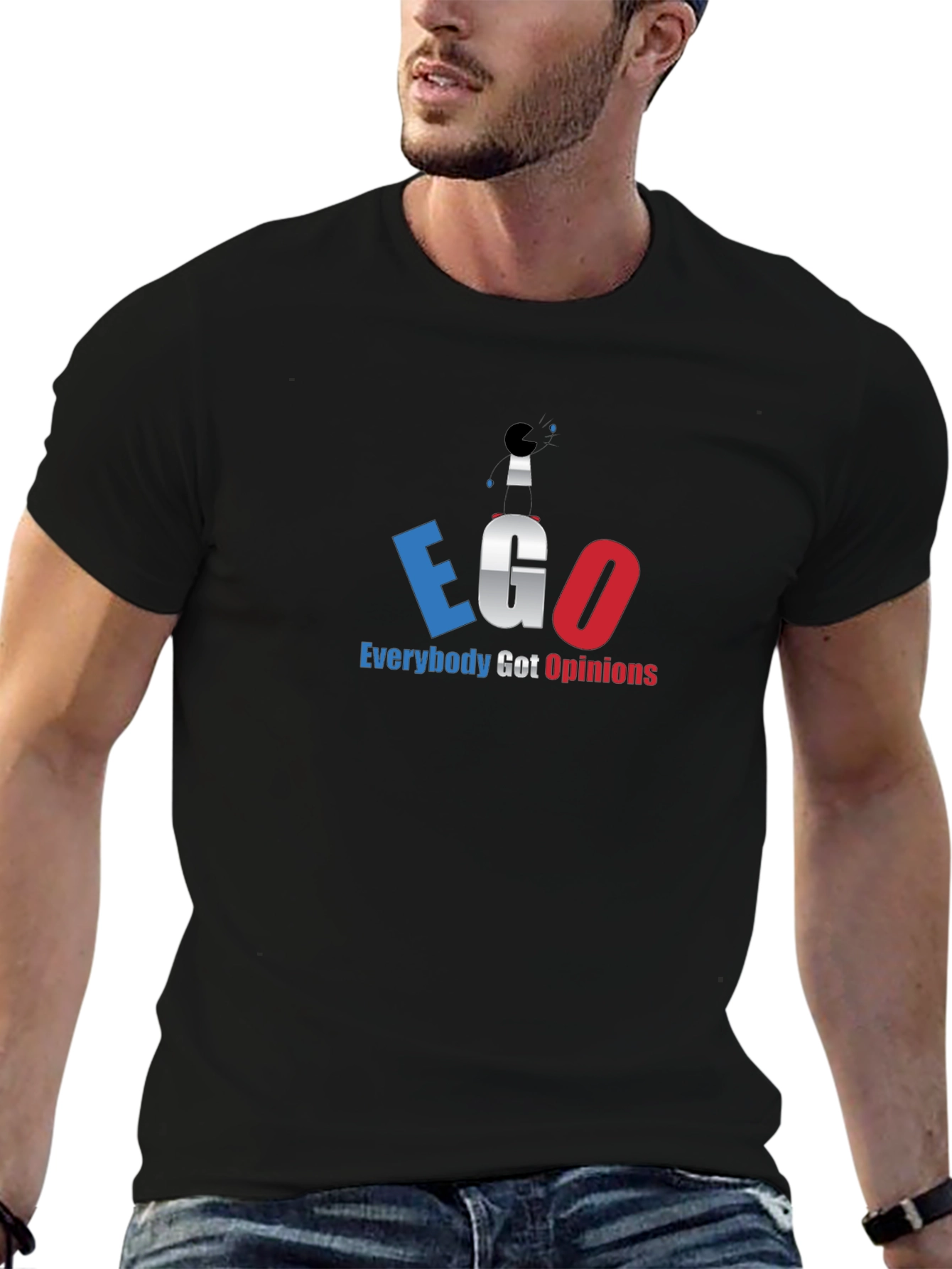 EGO Everybody Got Opinions T-Shirt - Black