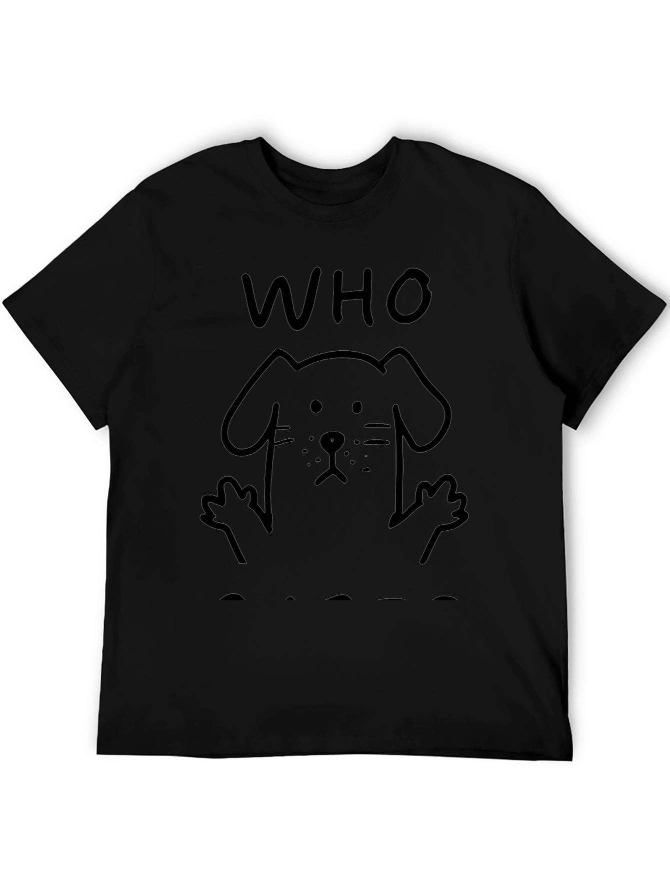 Who Rescued Who? Dog Lover T-Shirt - Black