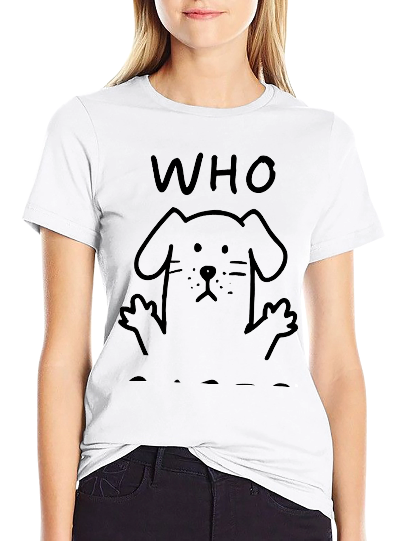 Who Rescued Who? Dog Lover T-Shirt - Black