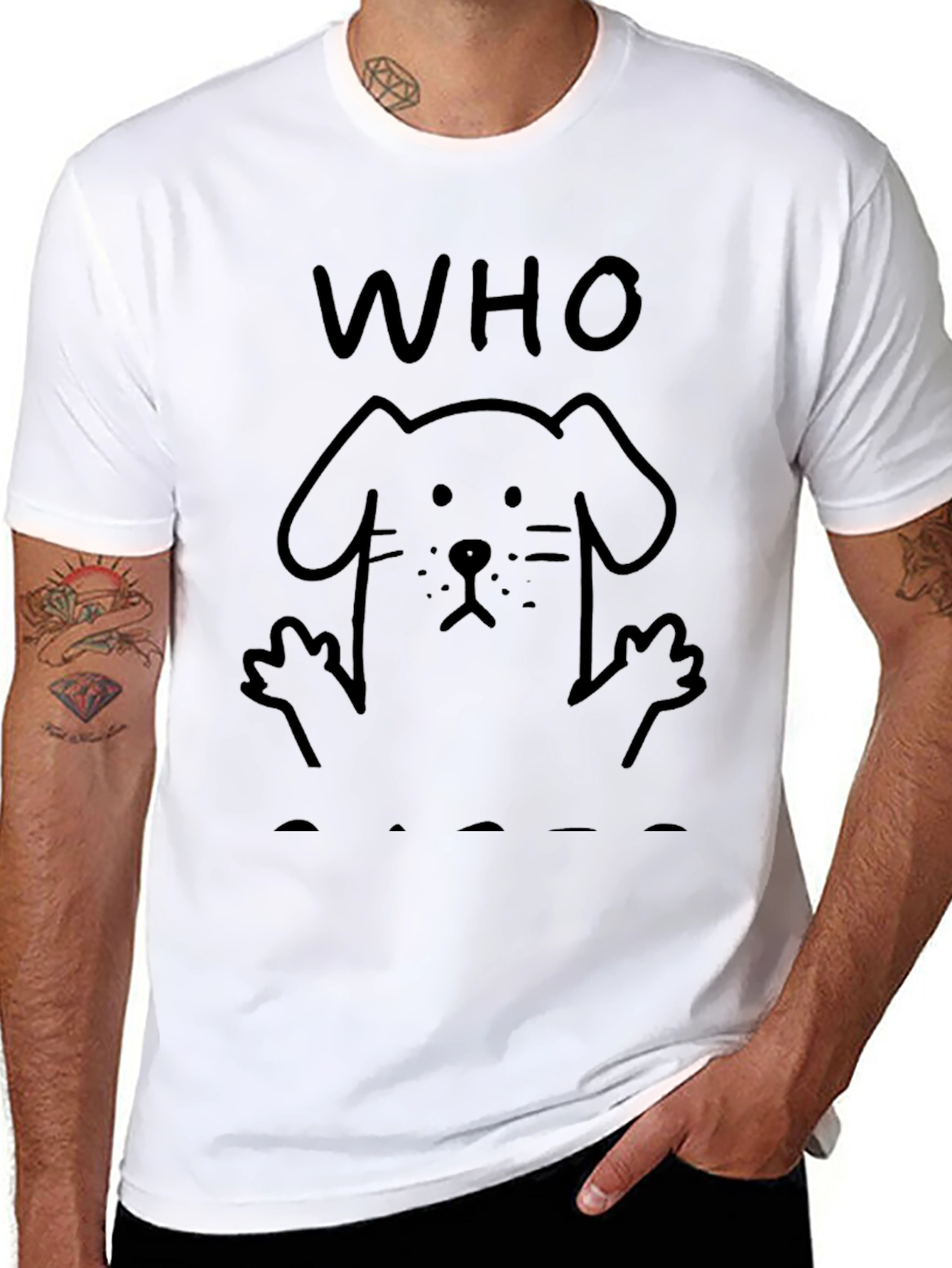Who Rescued Who? Dog Lover T-Shirt - Black
