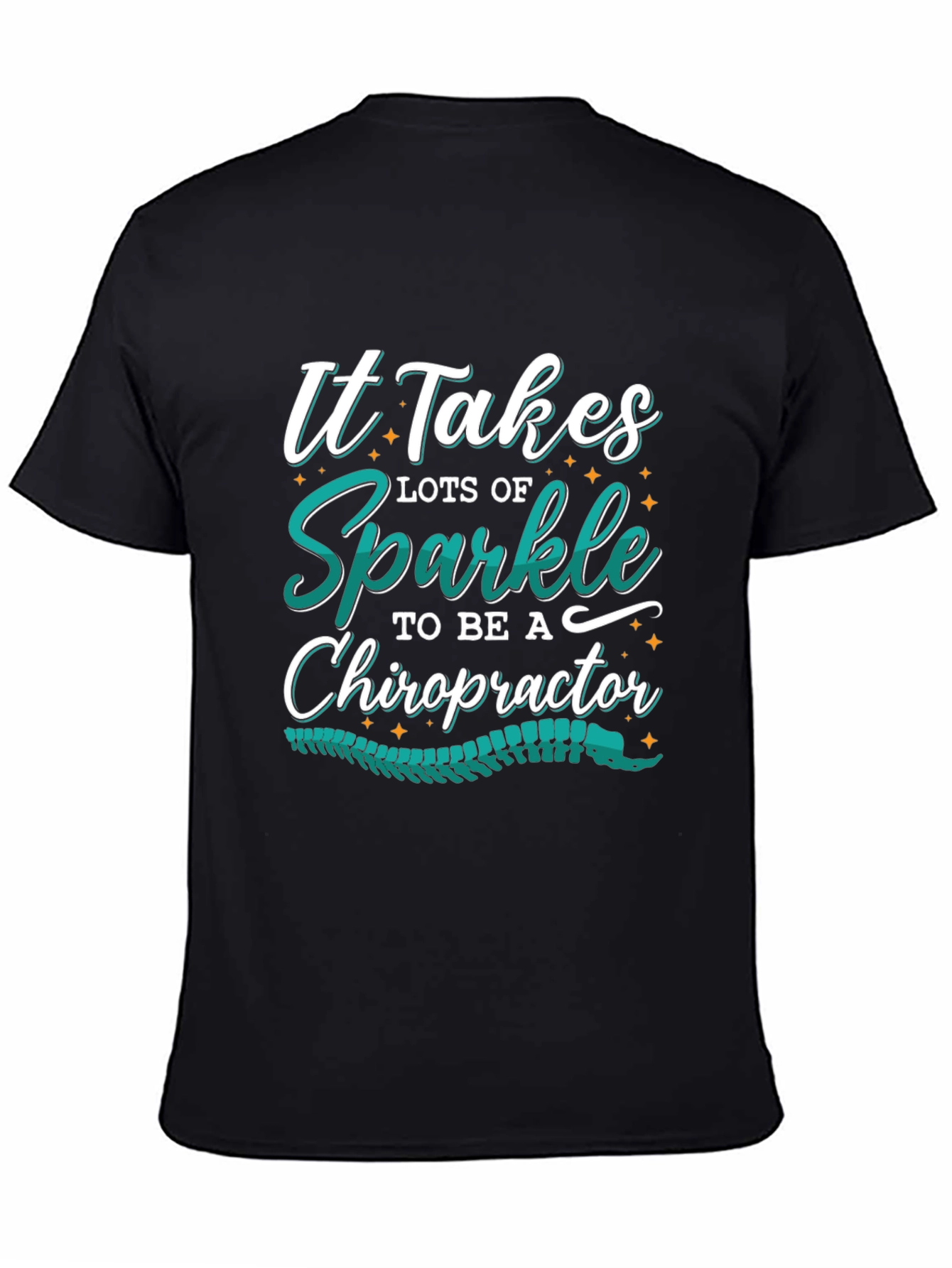 Sparkle Chiropractor T-Shirt - Black Graphic Tee