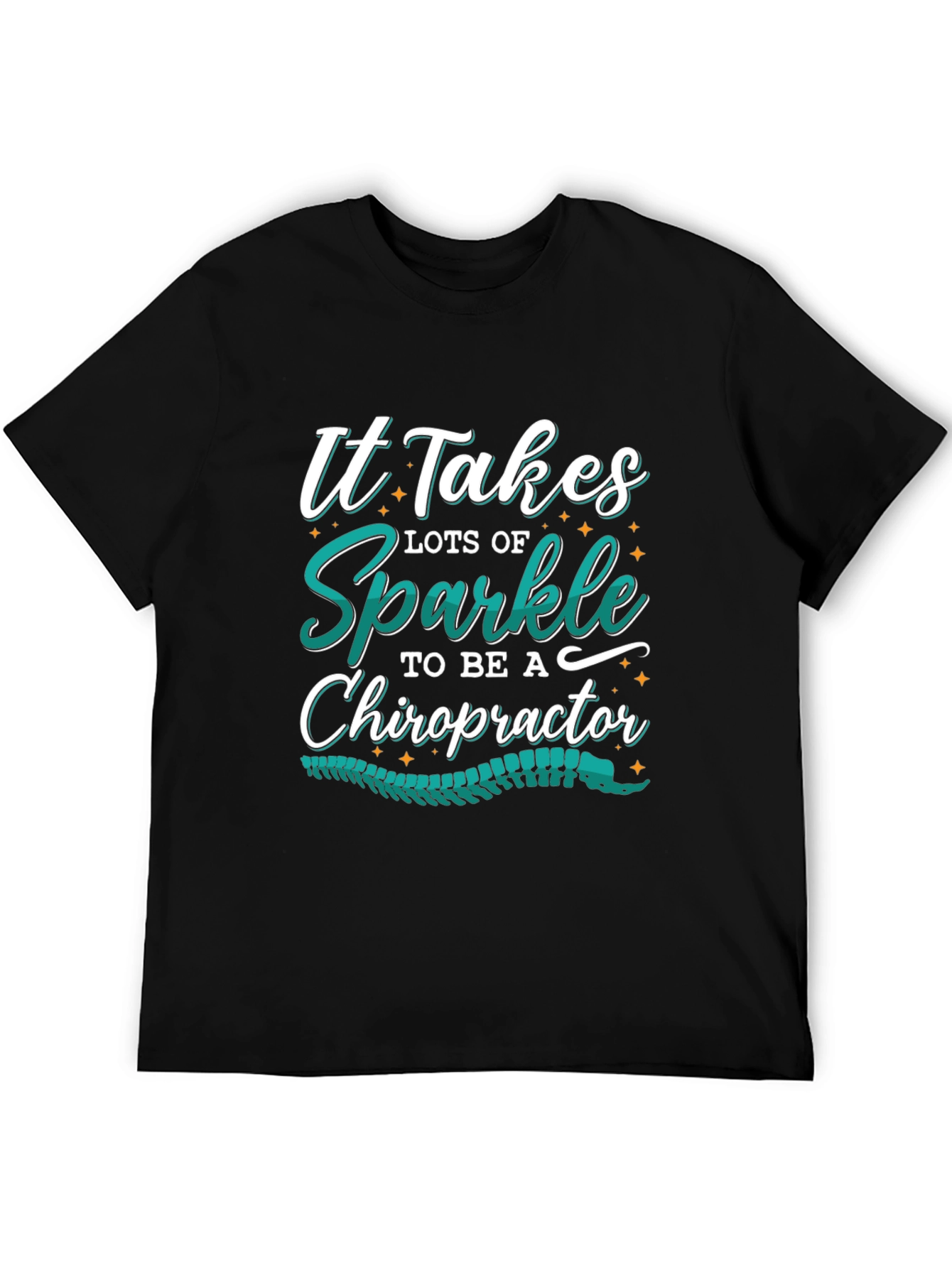 Sparkle Chiropractor T-Shirt - Black Graphic Tee