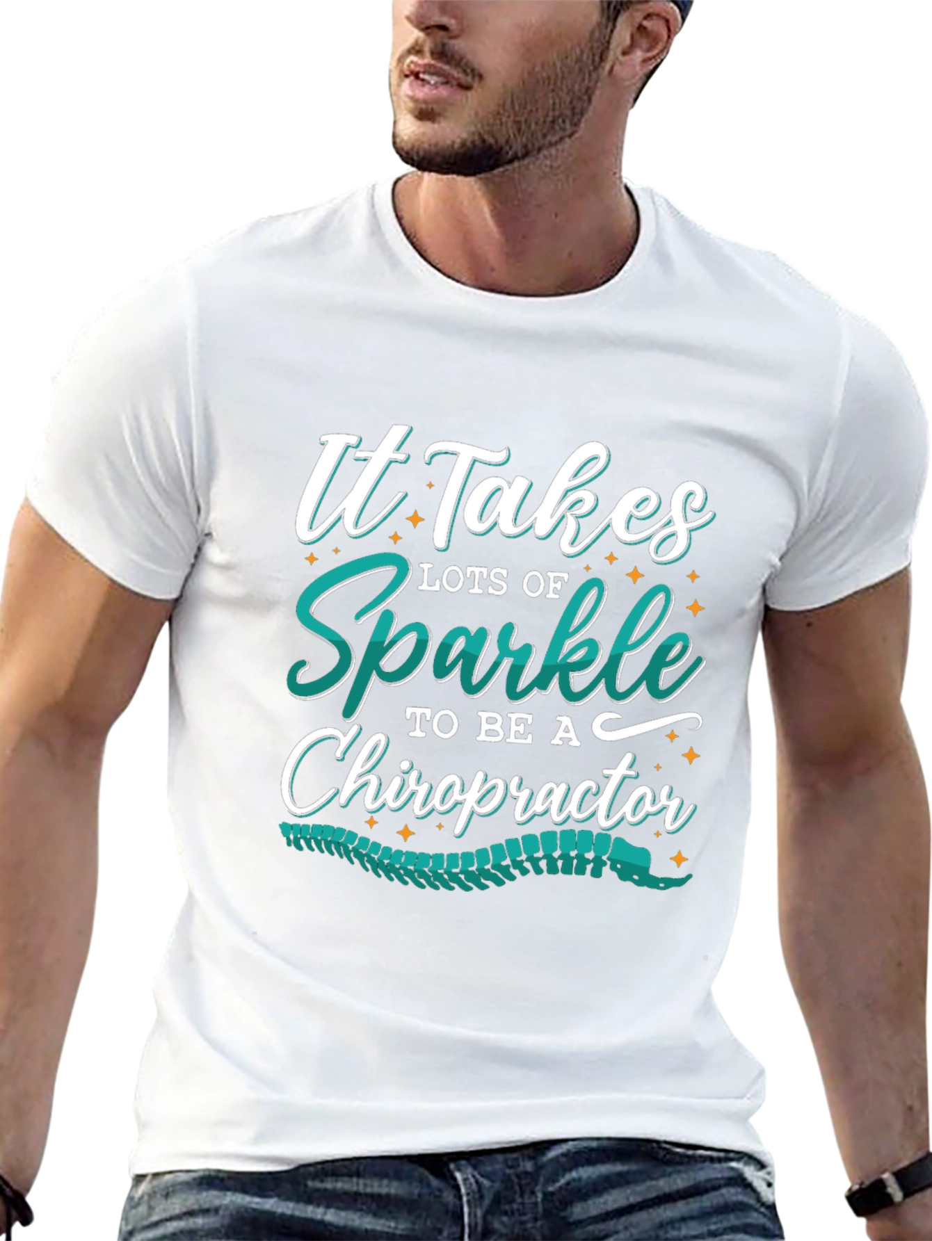 Sparkle Chiropractor T-Shirt - Black Graphic Tee
