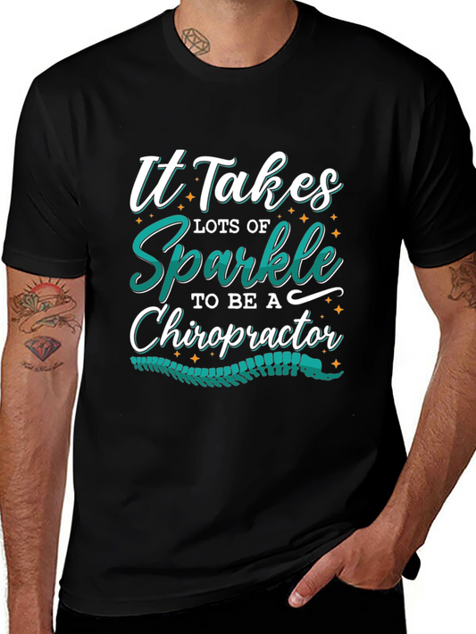 Sparkle Chiropractor T-Shirt - Black Graphic Tee