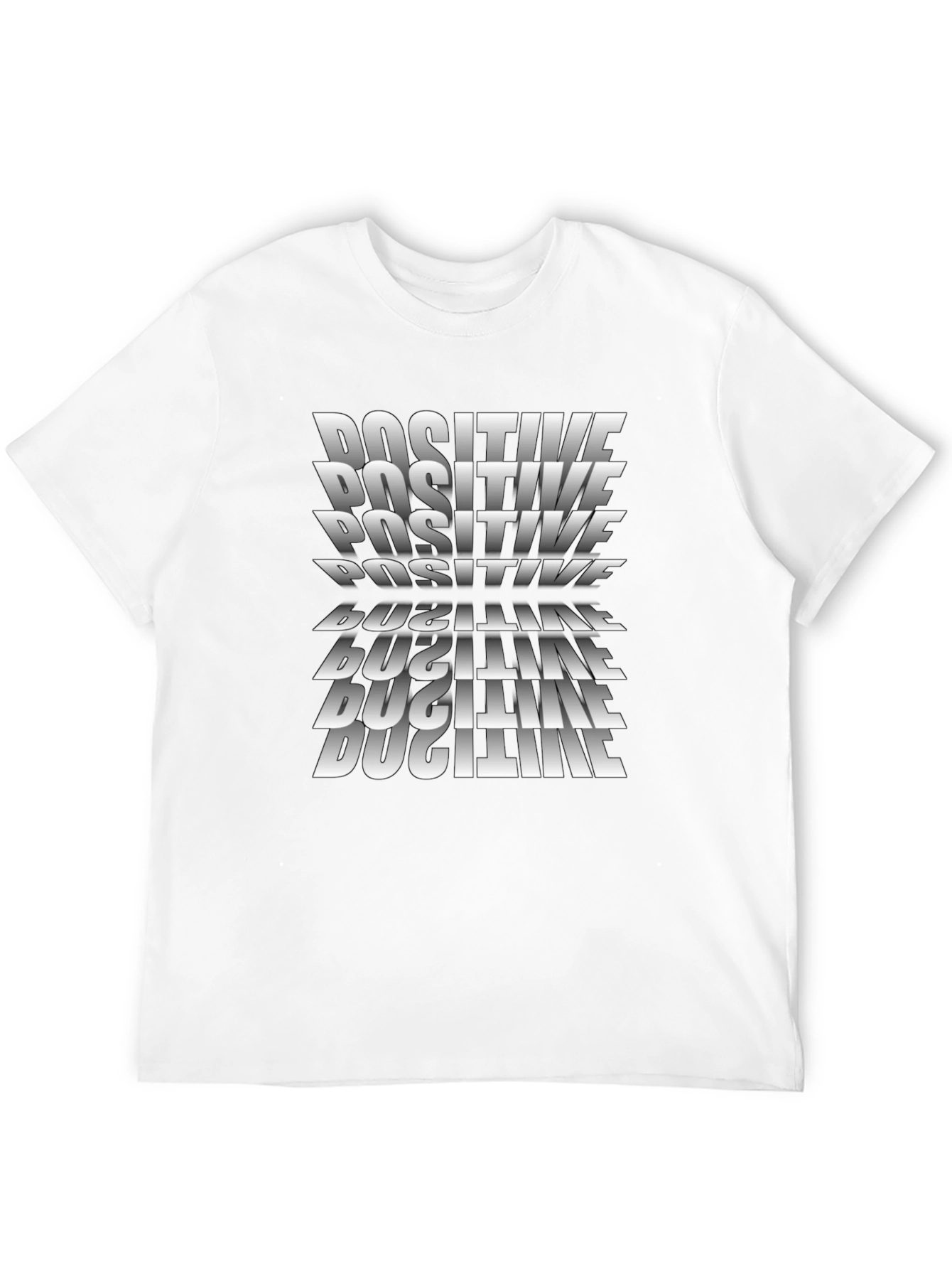 Positive Graphic Print Black T-Shirt