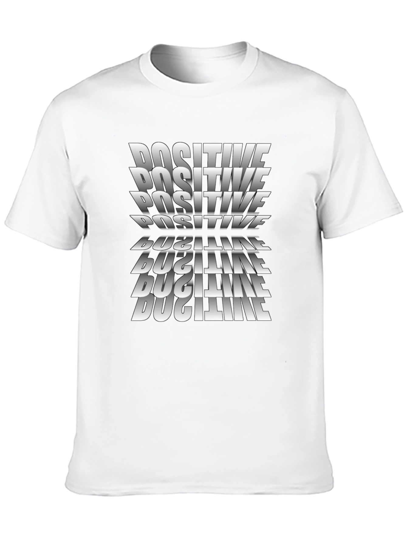 Positive Graphic Print Black T-Shirt