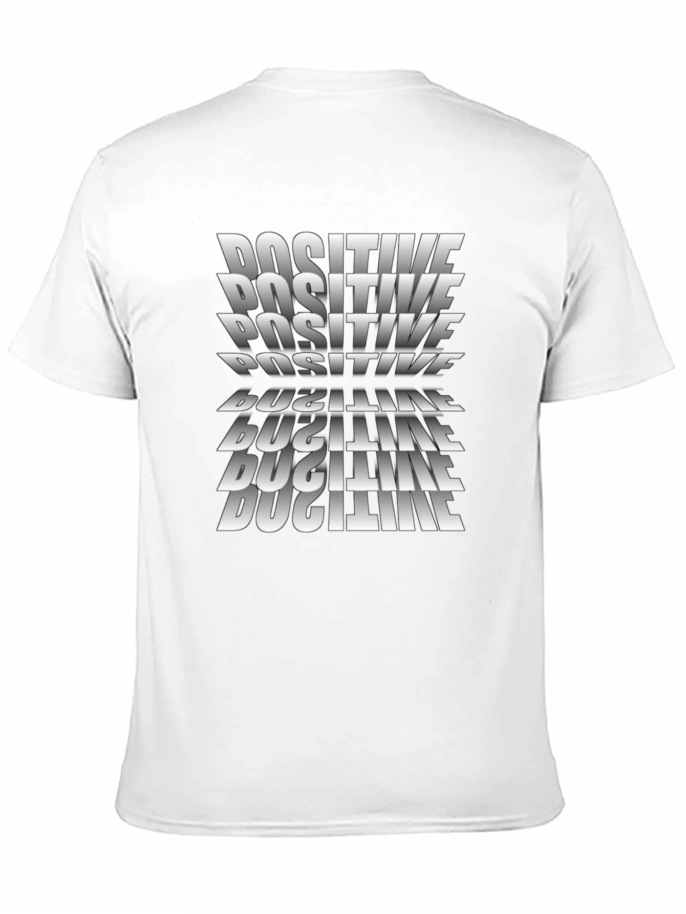 Positive Graphic Print Black T-Shirt