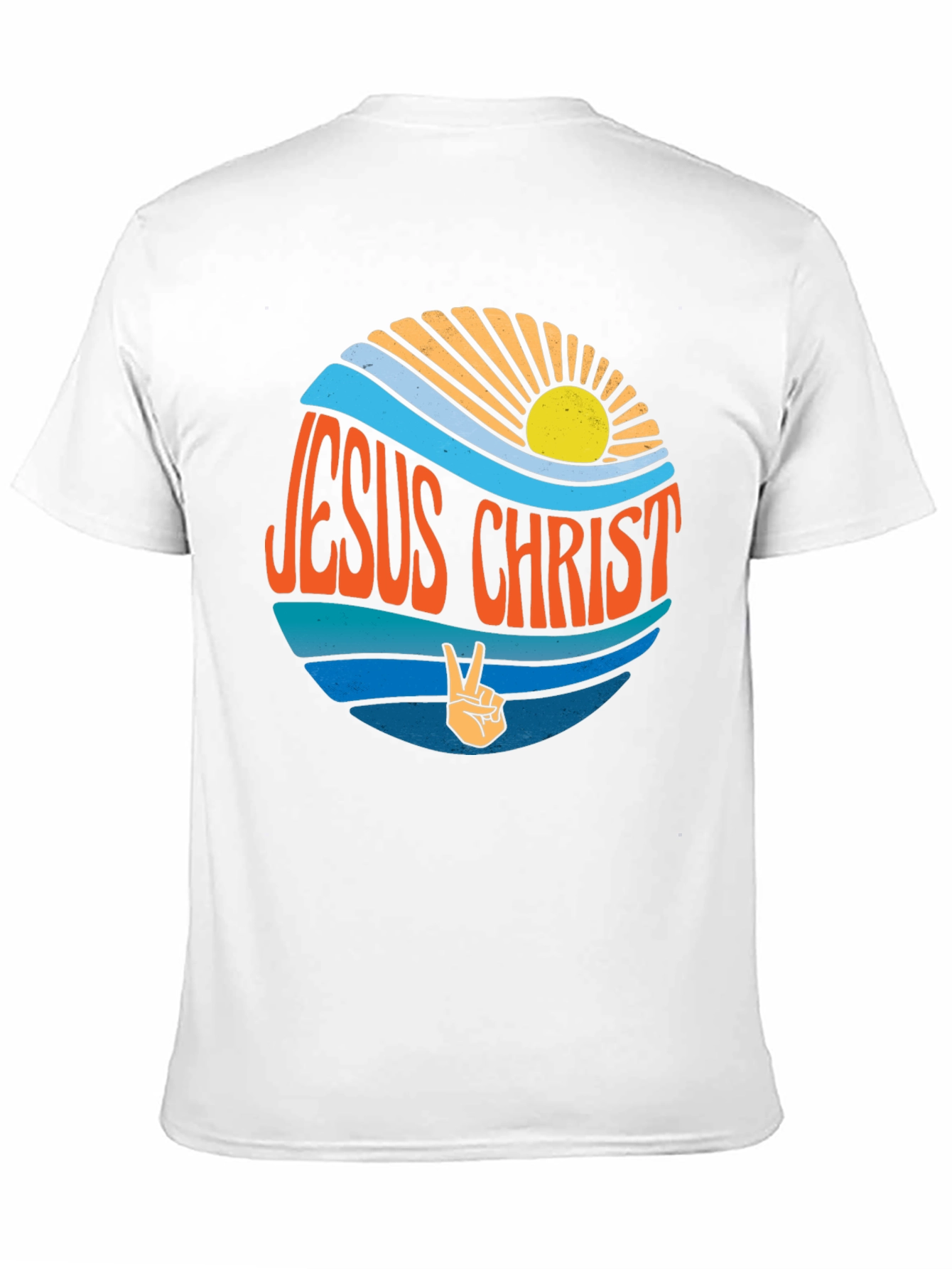 Jesus Christ Retro T-Shirt - Peace Sign